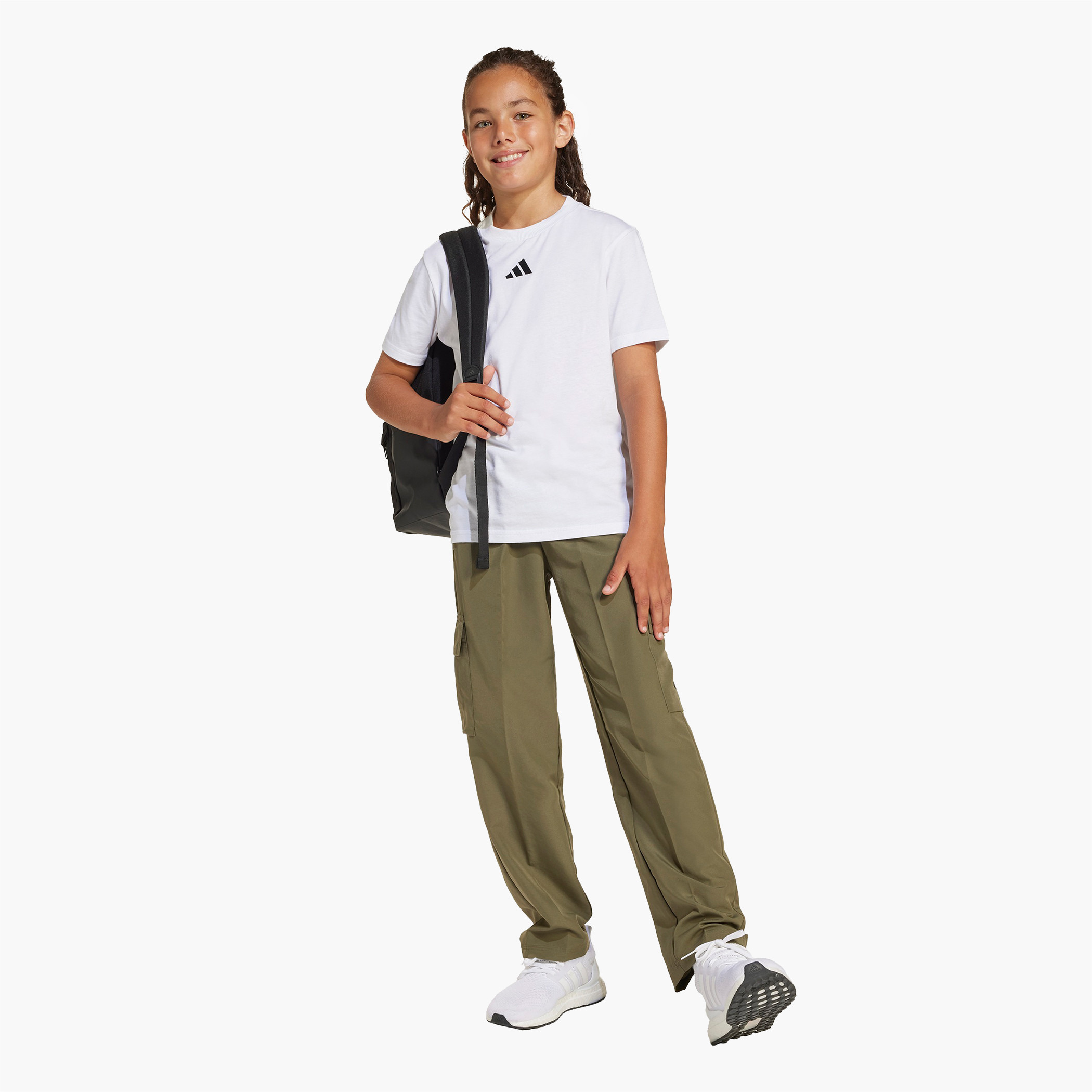 Adidas Logo Print T-shirt with Short Sleeves-boys-clothing-sportswear-tops-image-3