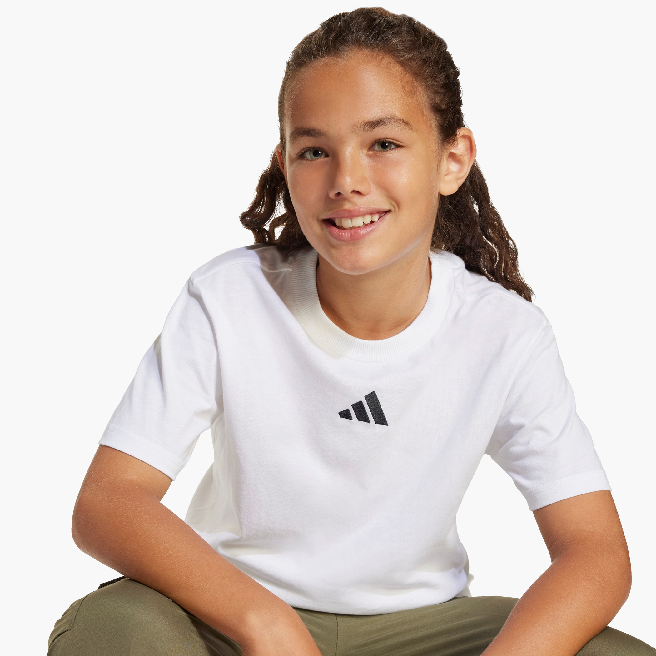 Adidas Logo Print T-shirt with Short Sleeves-boys-clothing-sportswear-tops-image-5