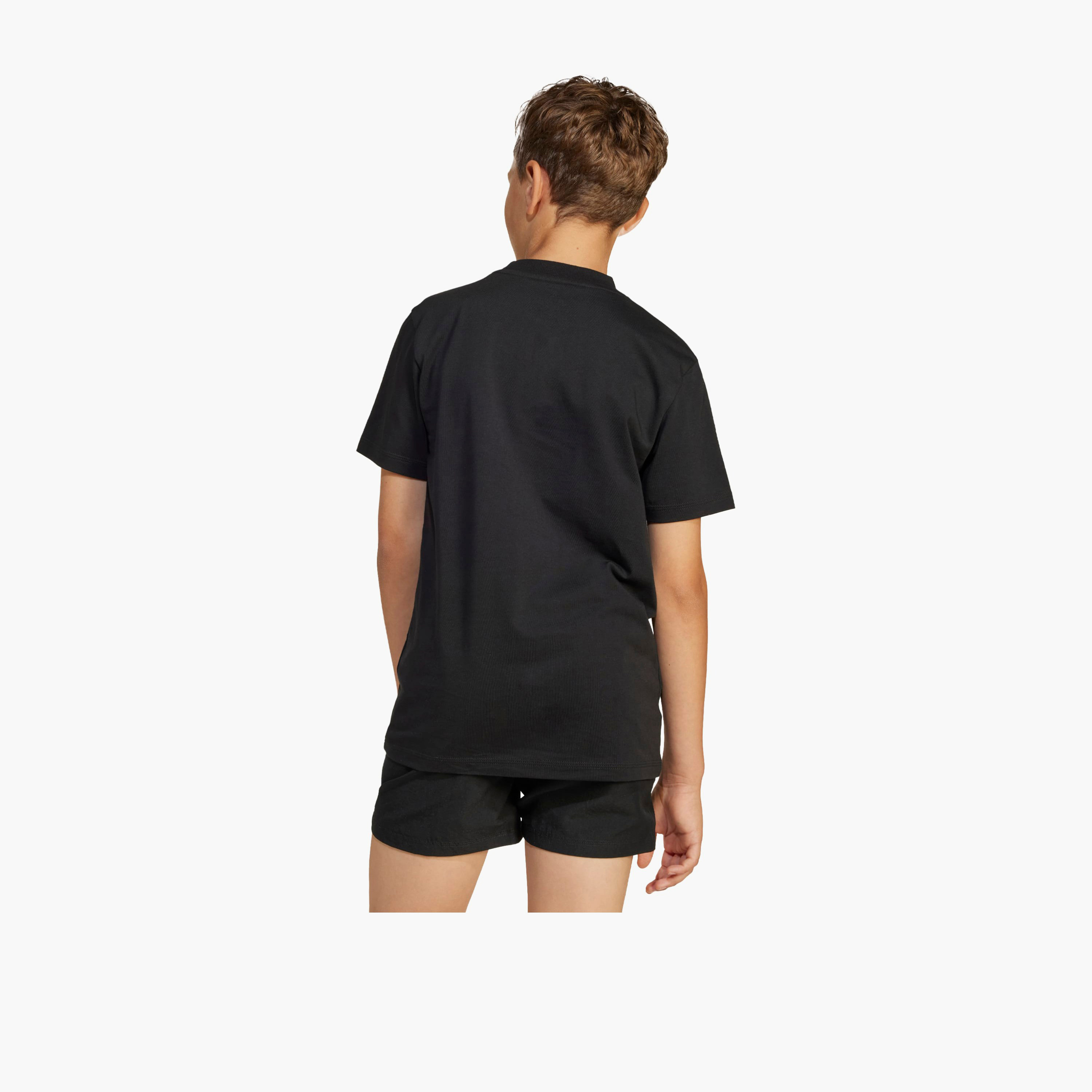 adidas Crew Neck Short Sleeves T-shirt with Logo Print-boys-clothing-sportswear-tops-image-3