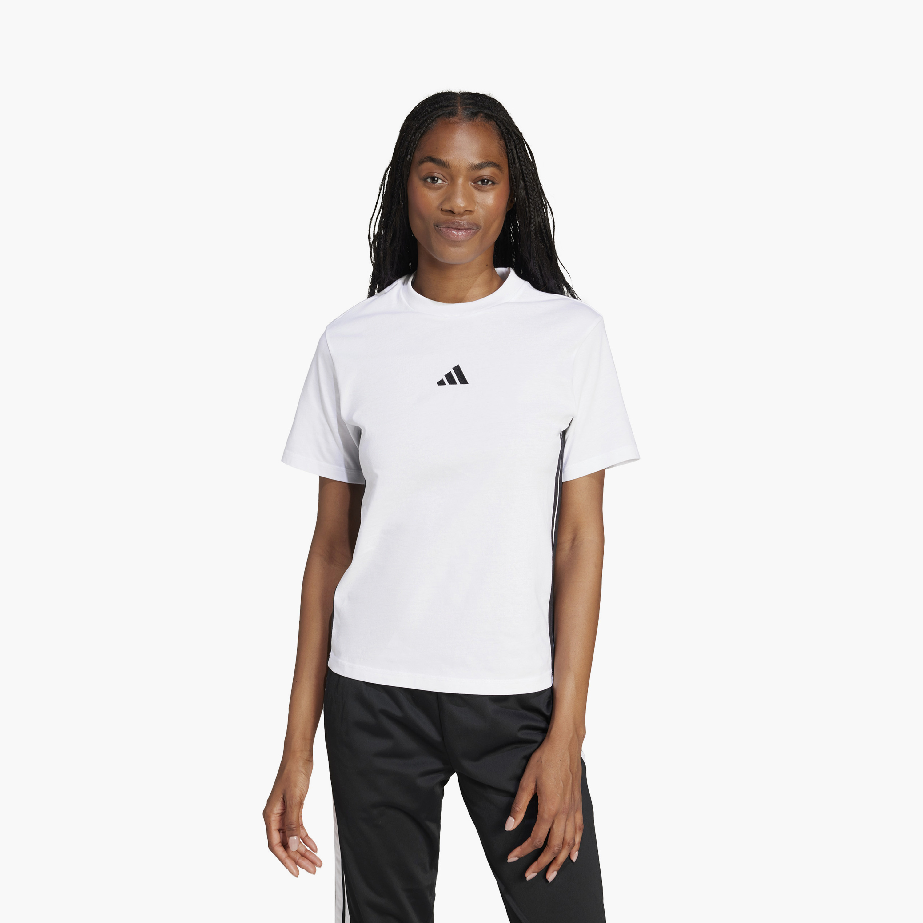 أديداس - تي شيرت رياضي أساسي بثلاثة خطوط - للنساء-sports-women-clothing-tshirtsandvests-image-1
