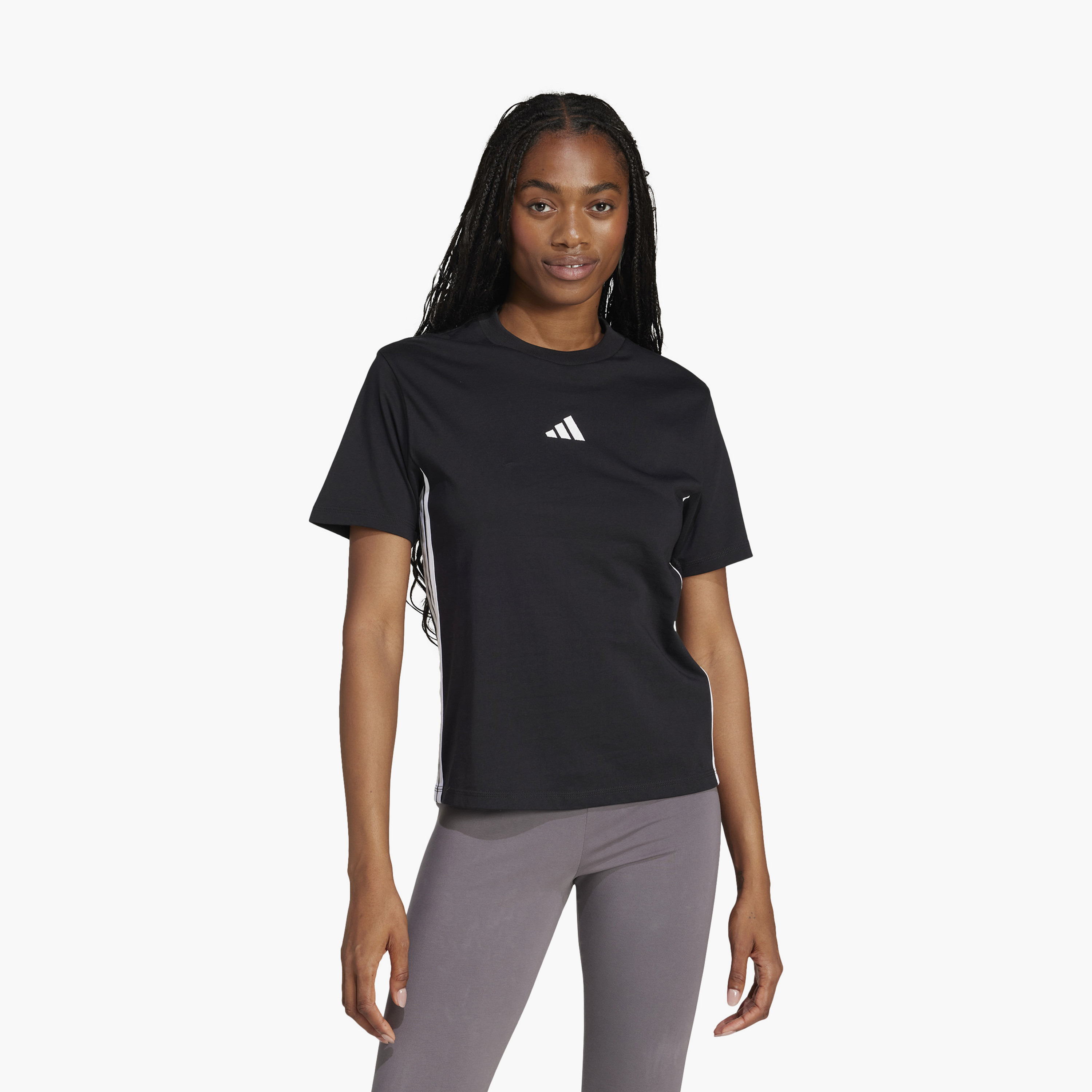 adidas Women's Essentials 3-Stripes Cotton T-Shirt W 3S SJ T | OE-women-clothing-tshirts-image-1