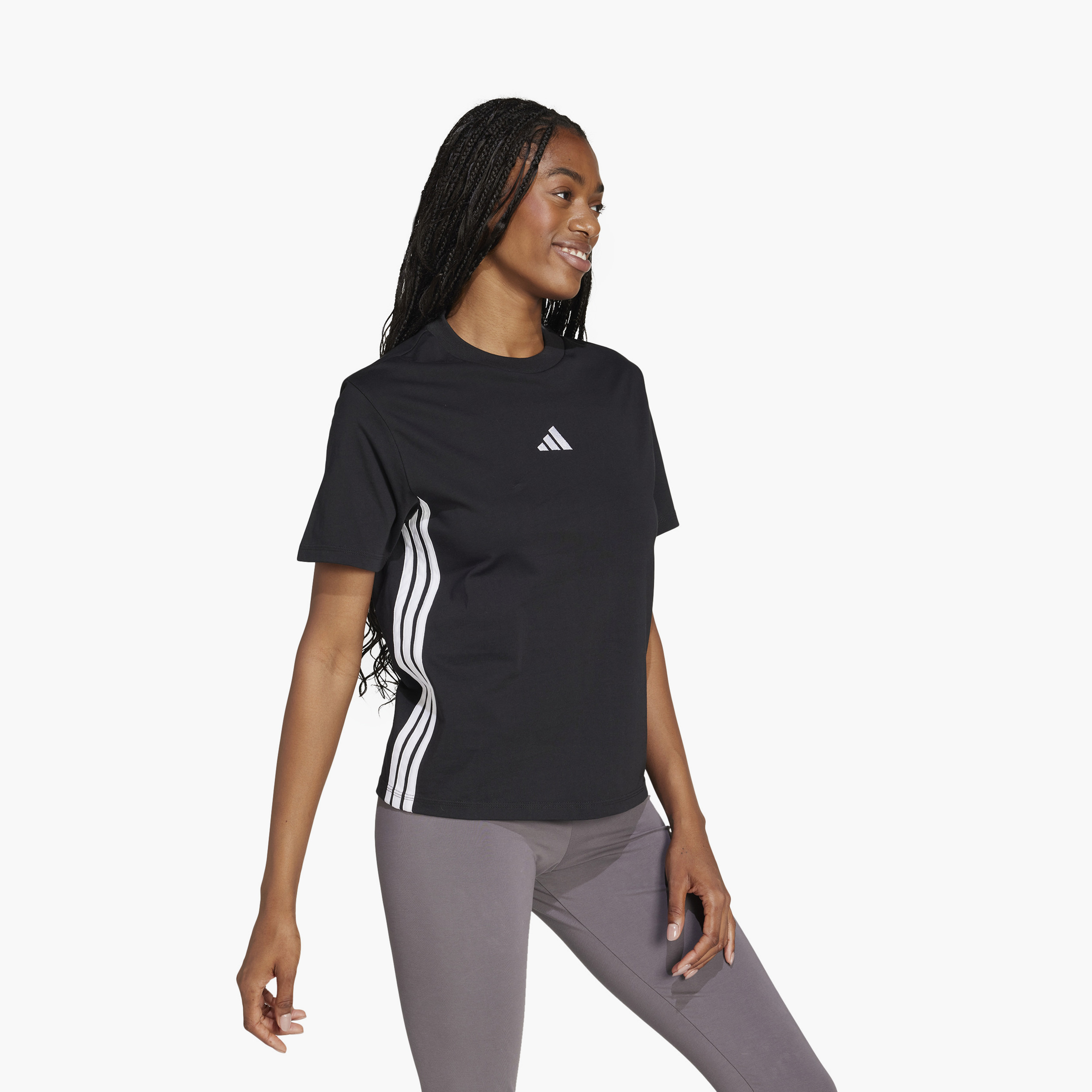 أديداس - تي شيرت رياضي أساسي بثلاثة خطوط - للنساء-sports-women-clothing-tshirtsandvests-image-7