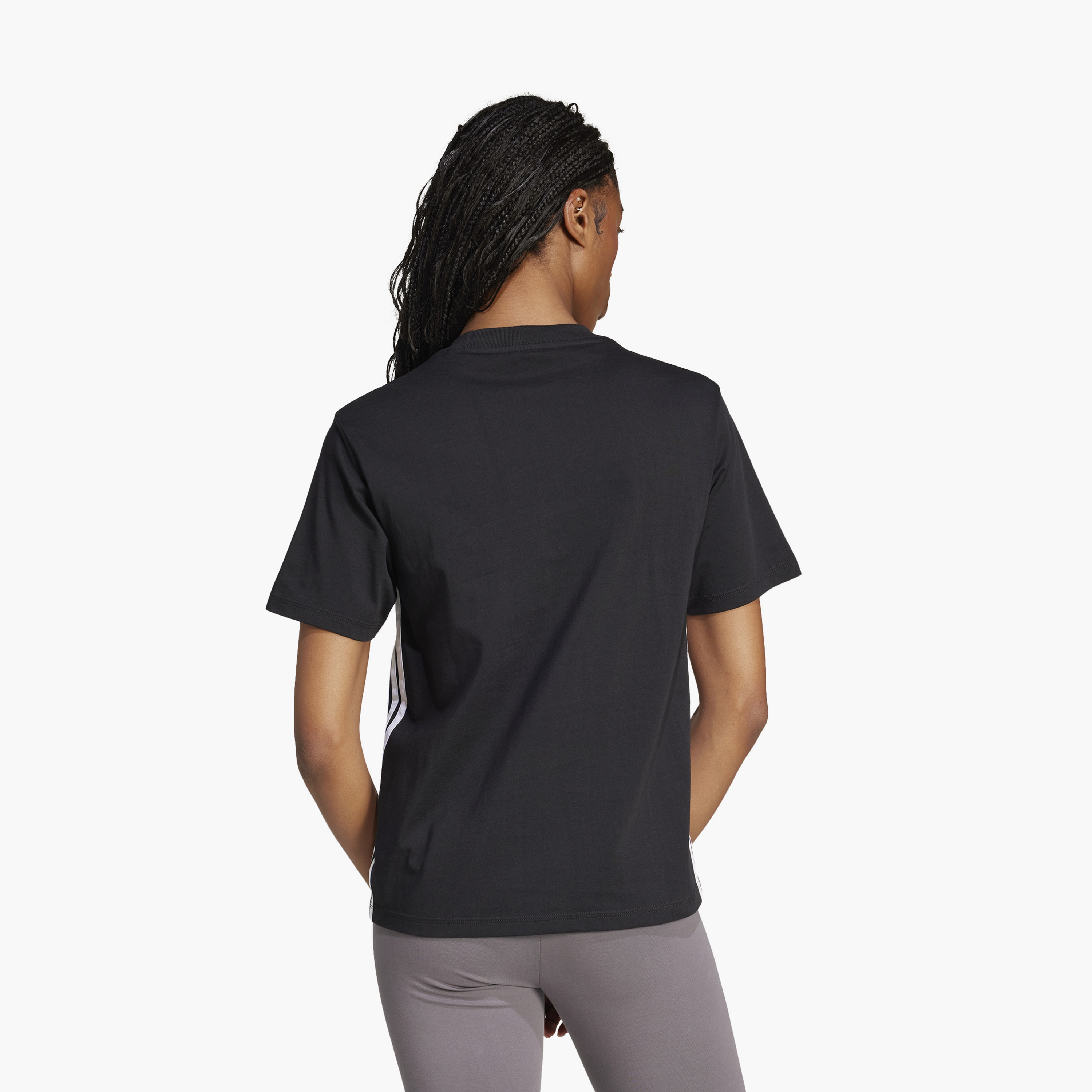 adidas Women's Essentials 3-Stripes Cotton T-Shirt W 3S SJ T | OE-women-clothing-tshirts-image-3