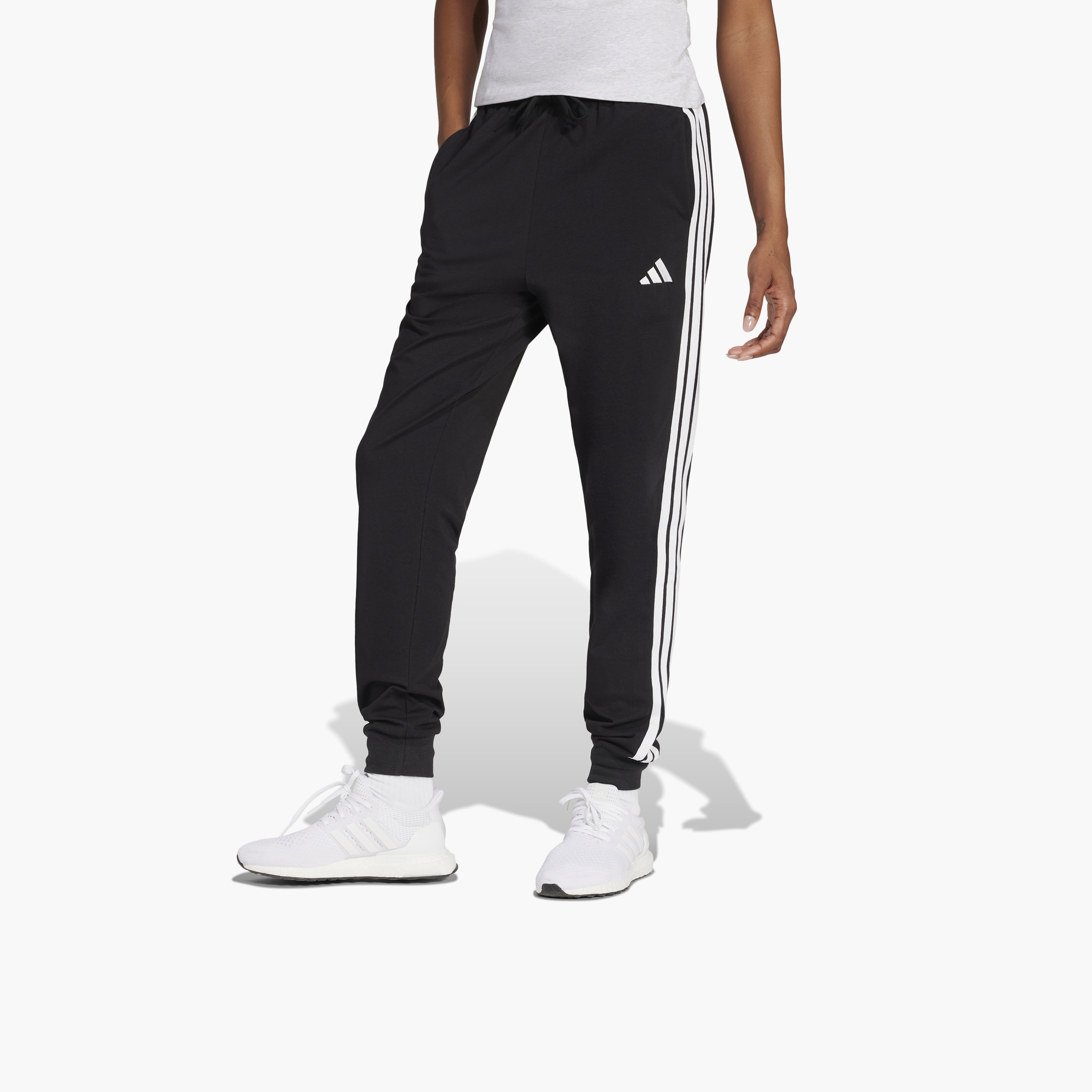 adidas Women's Essentials 3-Stripes Joggers JD0896 | OE-women-clothing-bottoms-joggers-image-1