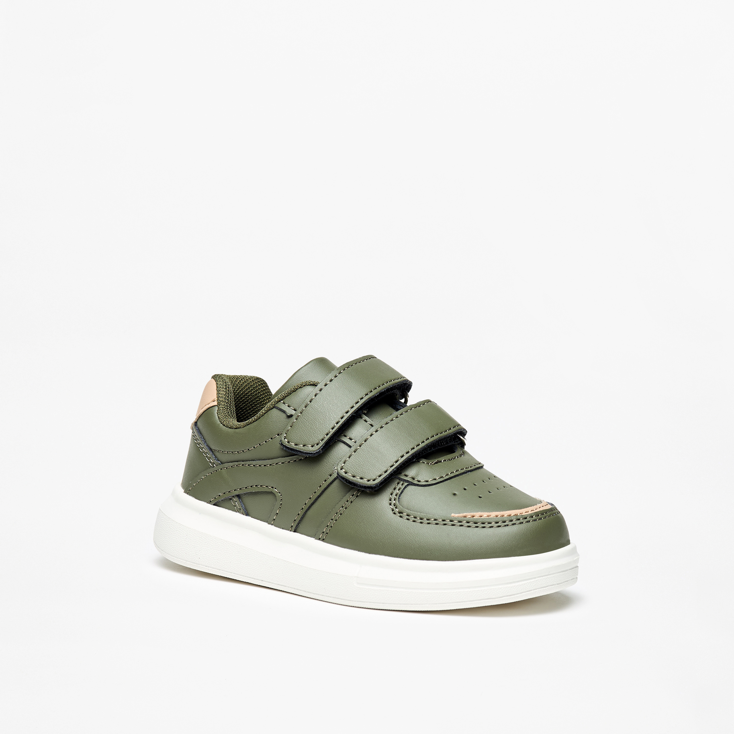 LBL by Shoexpress Panelled Sneakers with Hook and Loop Closure-girls-shoes-sneakers-image-1