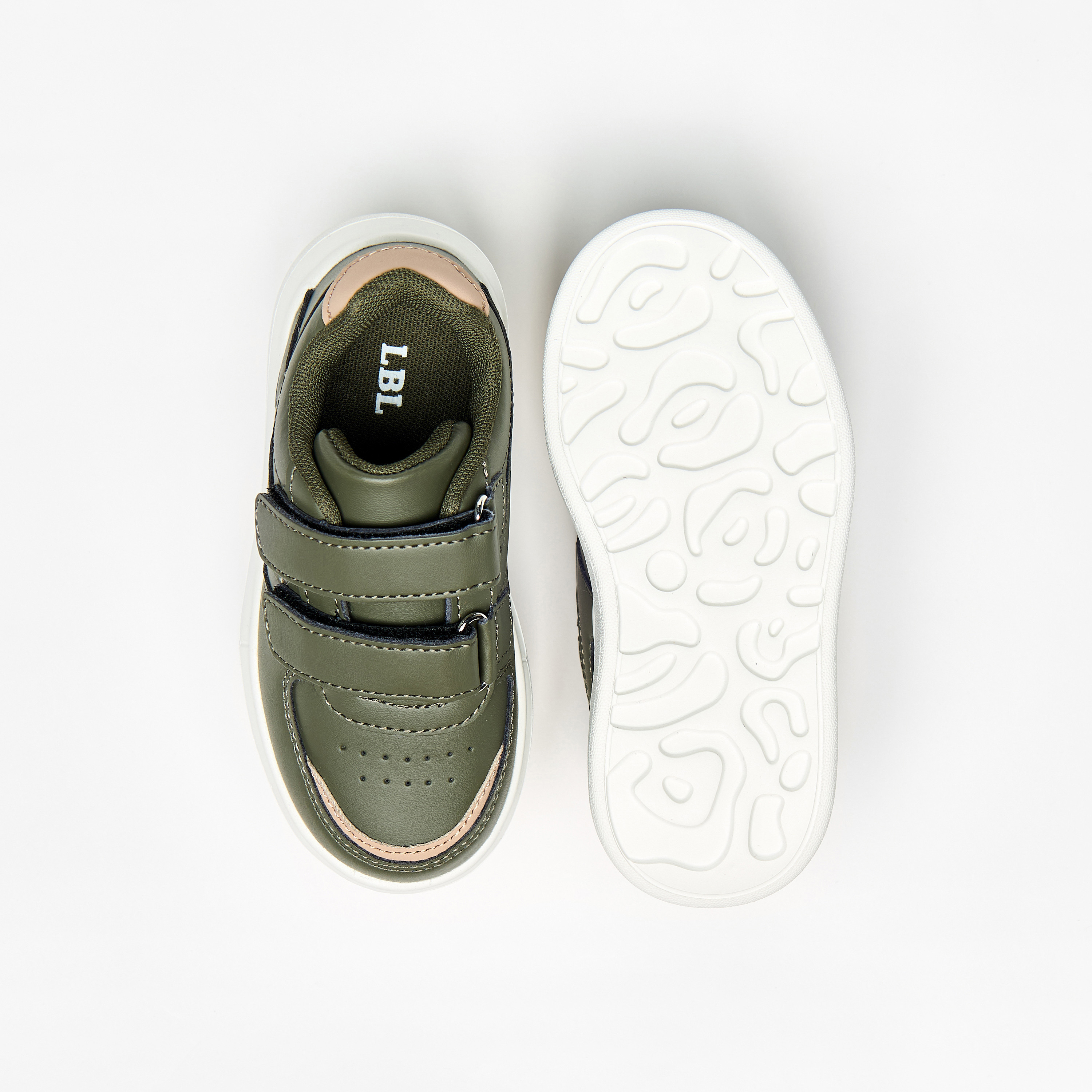 LBL by Shoexpress Panelled Sneakers with Hook and Loop Closure-girls-shoes-sneakers-image-4