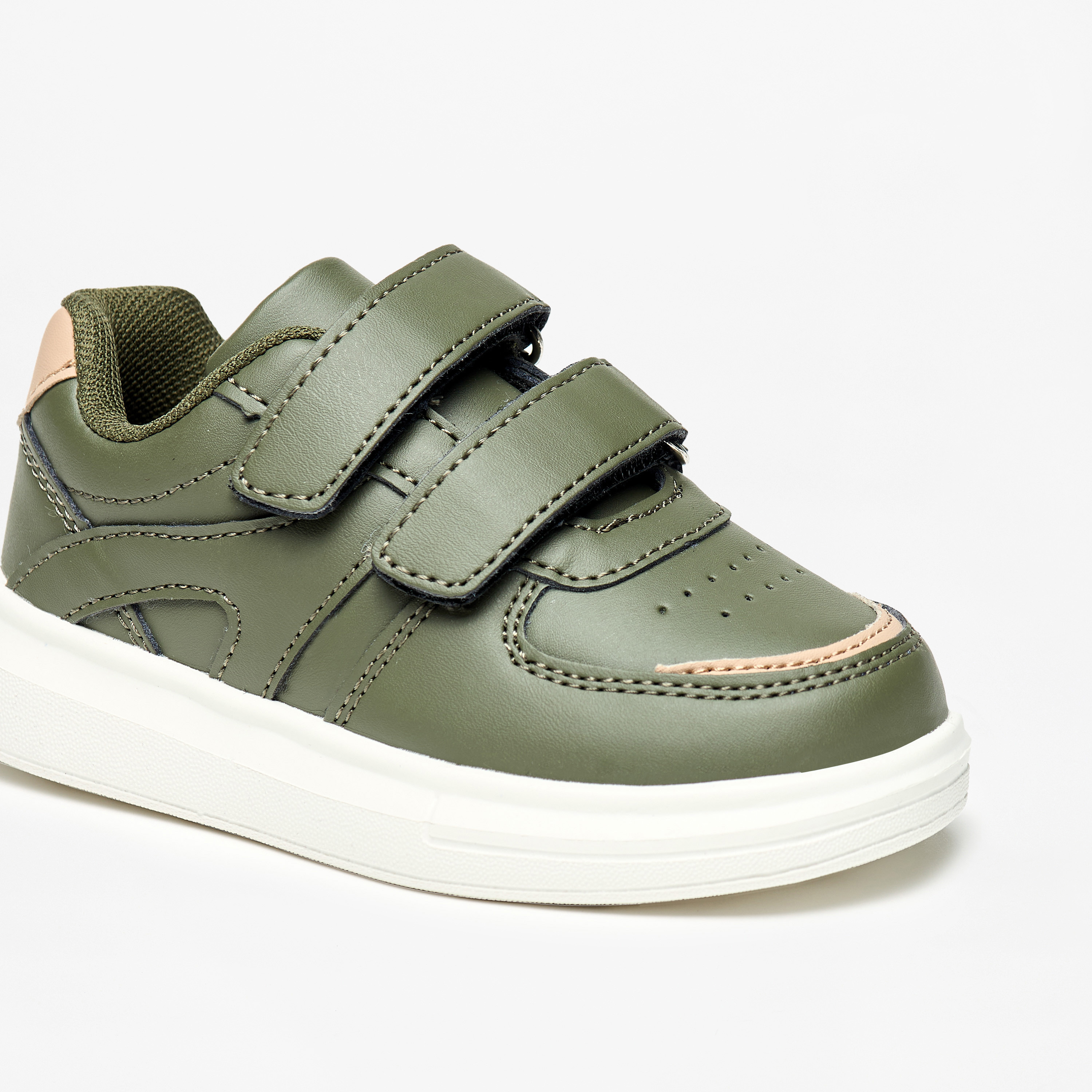 LBL by Shoexpress Panelled Sneakers with Hook and Loop Closure-girls-shoes-sneakers-image-5