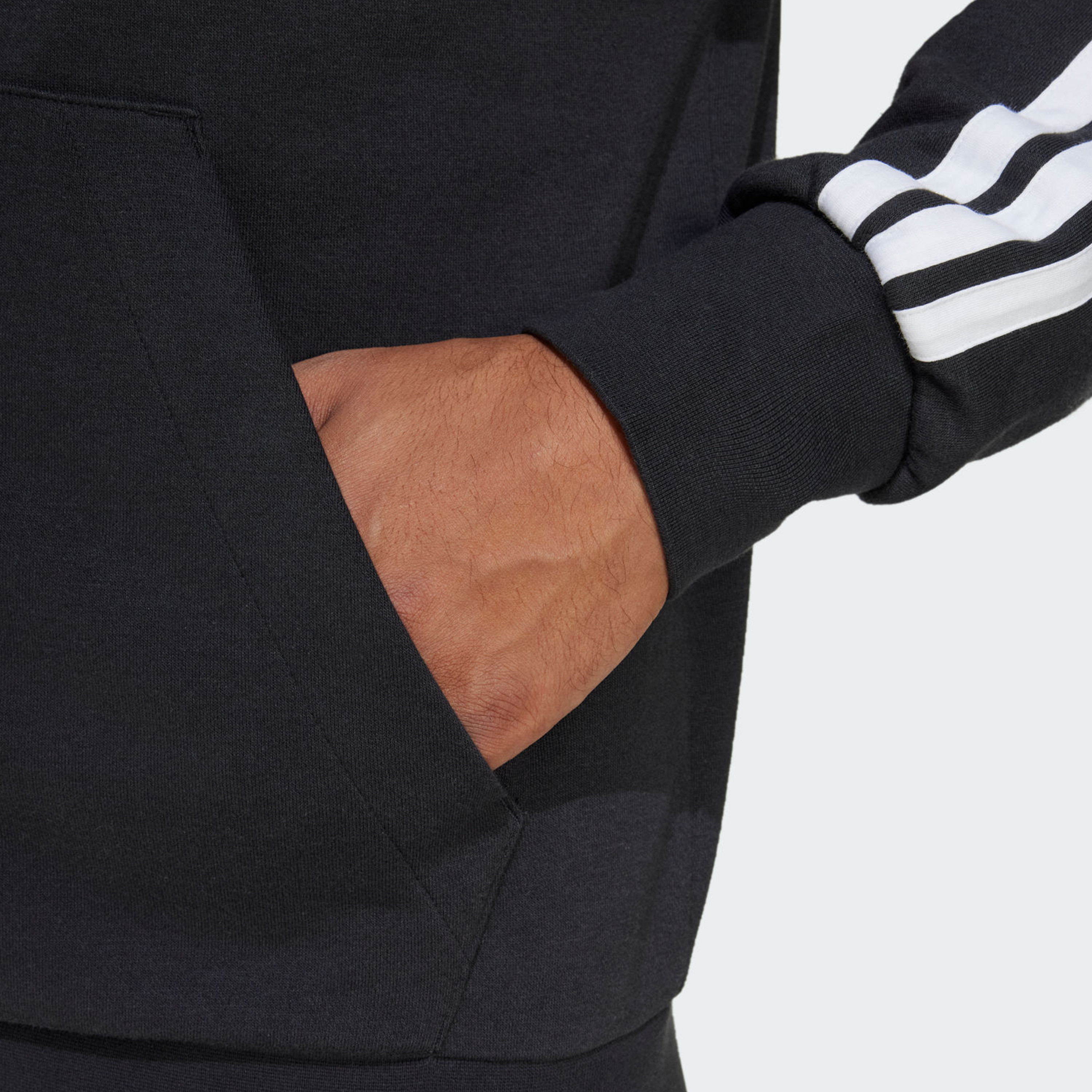 أديداس - هودي رجالي اسينشالز بثلاثة خطوط تيري فرنسي بسحاب كامل JD1877 | OE-men-winterwear-hoodiesandsweatshirts-image-4