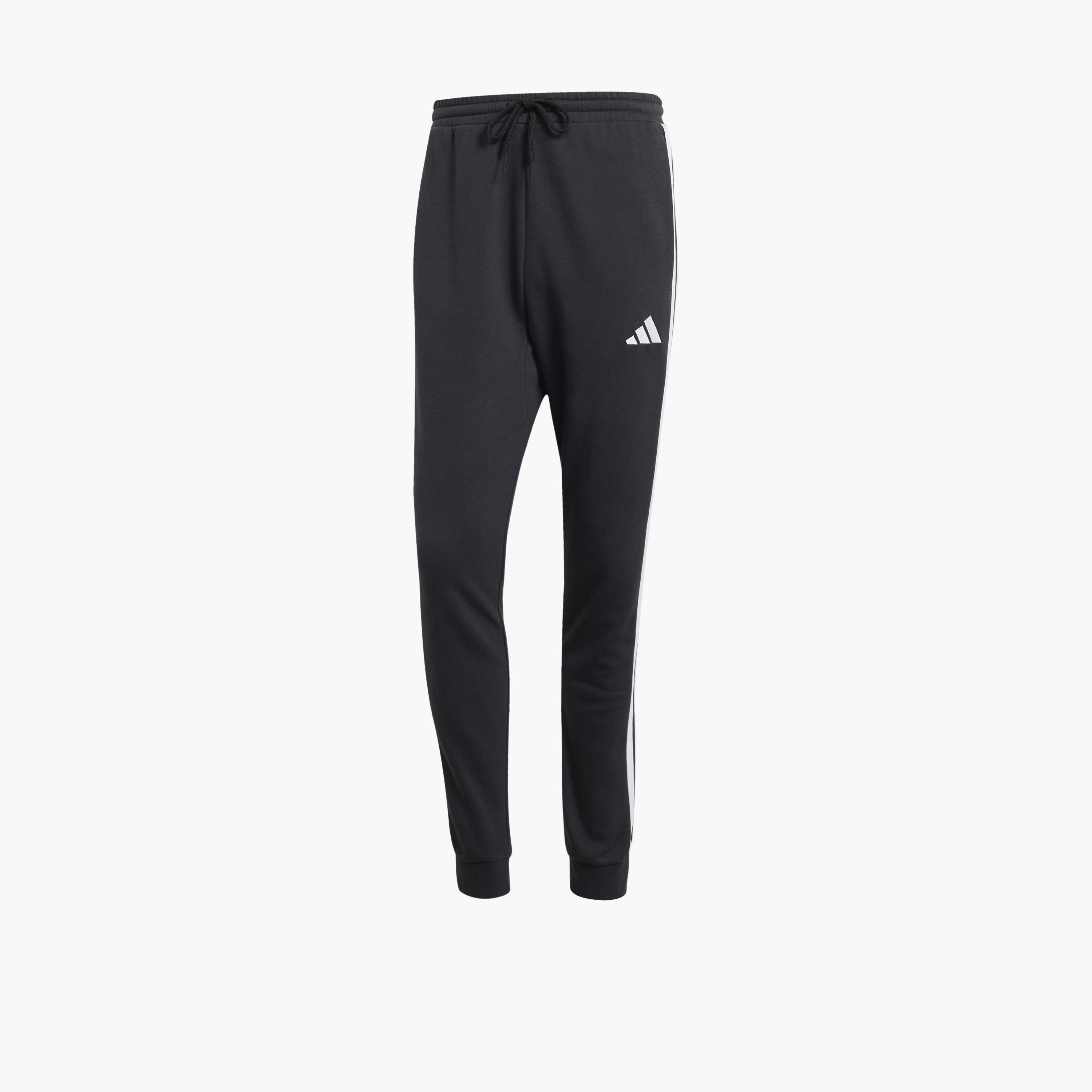 Adidas Men Essentials French Terry Tapered Cuff 3-Stripes Joggers | OE-sports-men-clothing-bottoms-image-7