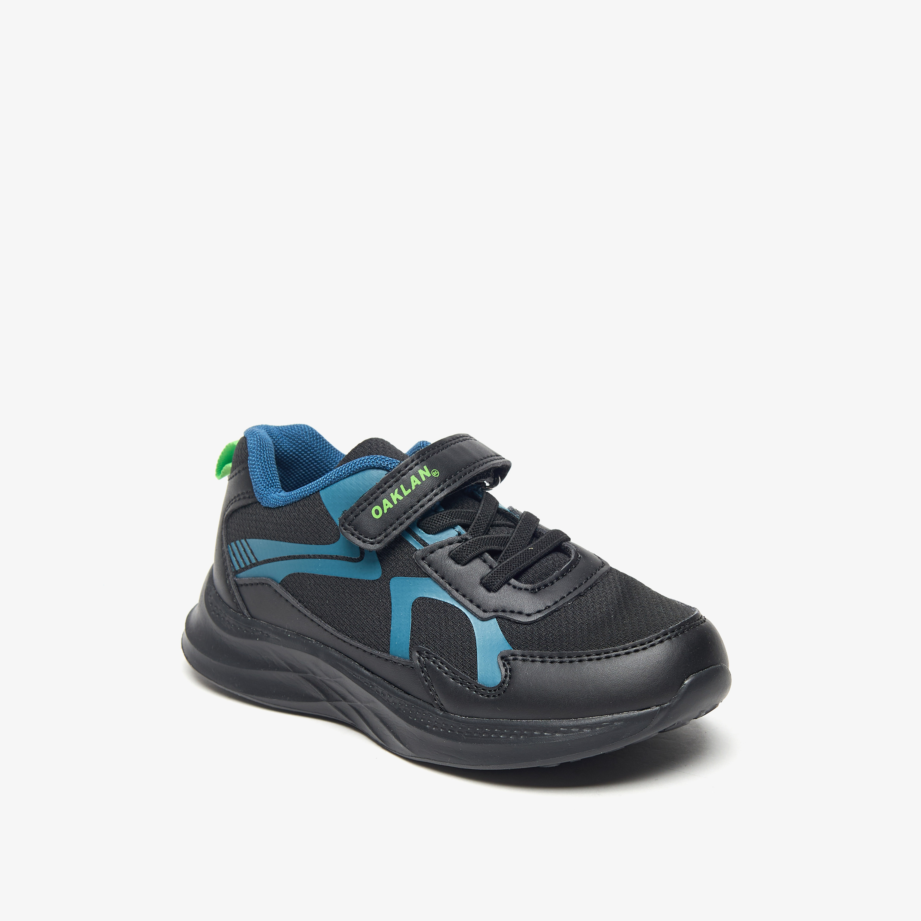 Oaklan by Shoexpress Panelled Sports Shoes with Hook and Loop Closure-sports-boys-shoes-image-1