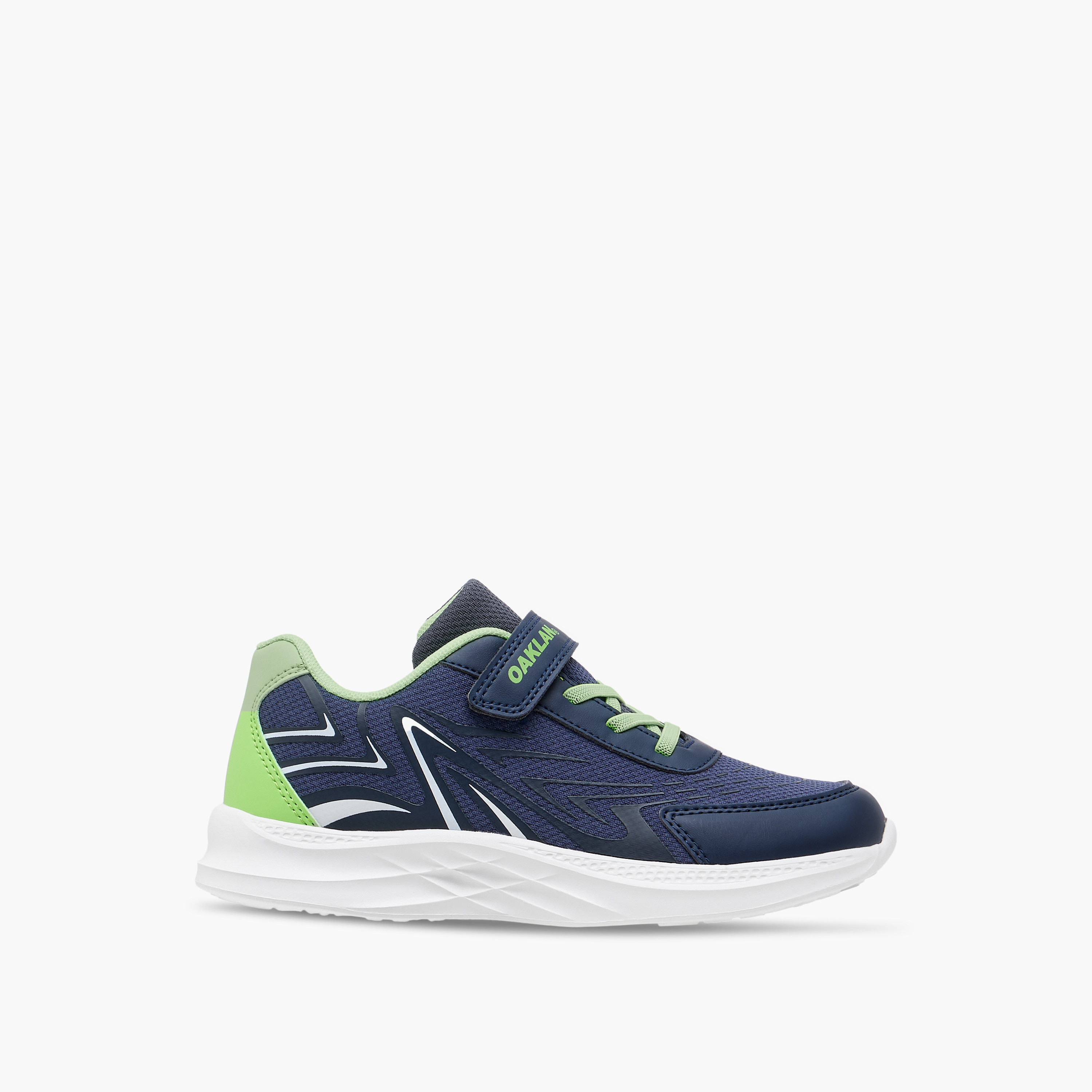 Oaklan by Shoexpress Panelled Sports Shoes with Hook and Loop Closure-boys-shoes-schoolshoes-image-3