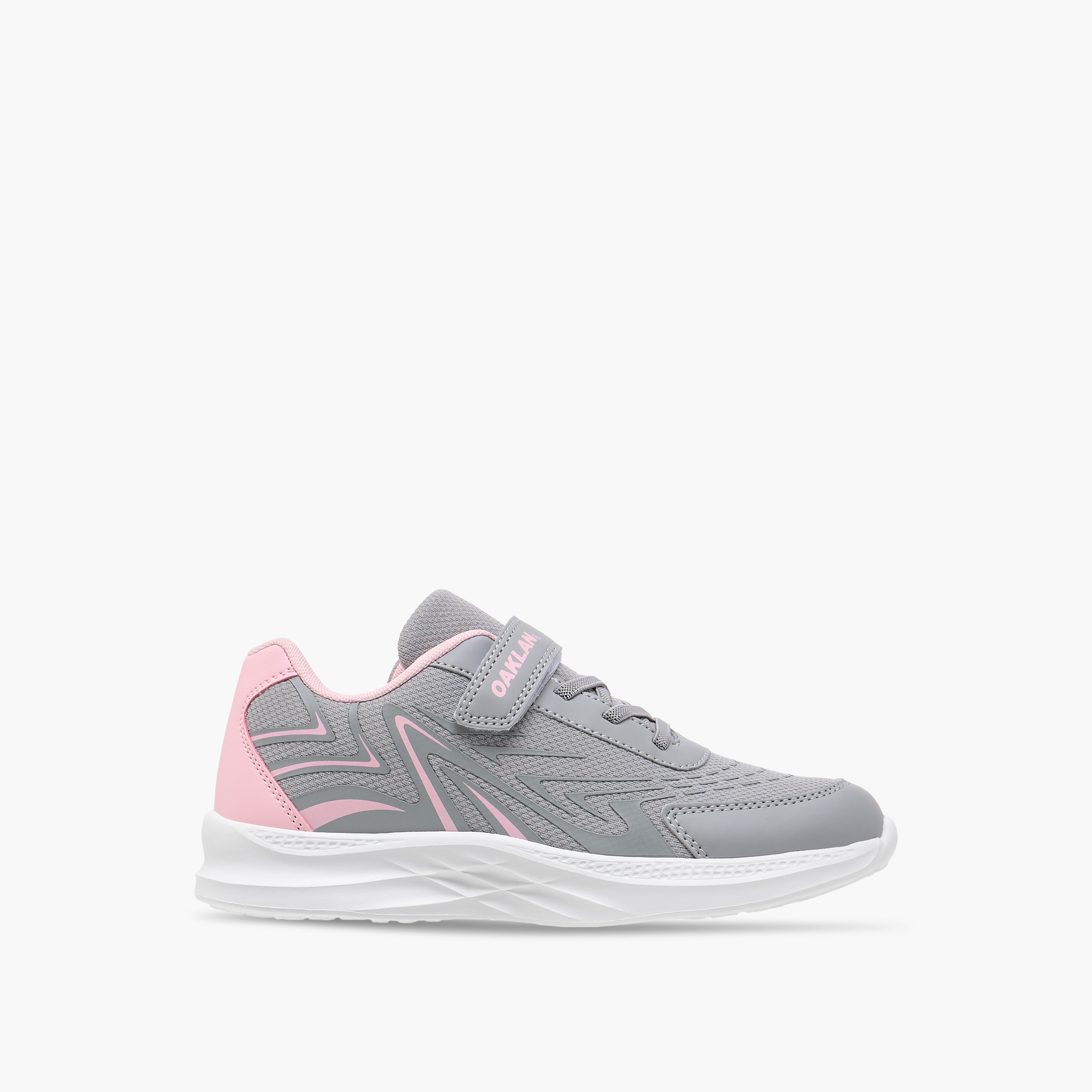 Oaklan by Shoexpress Panelled Sports Shoes with Hook and Loop Closure-girls-shoes-sneakers-image-3