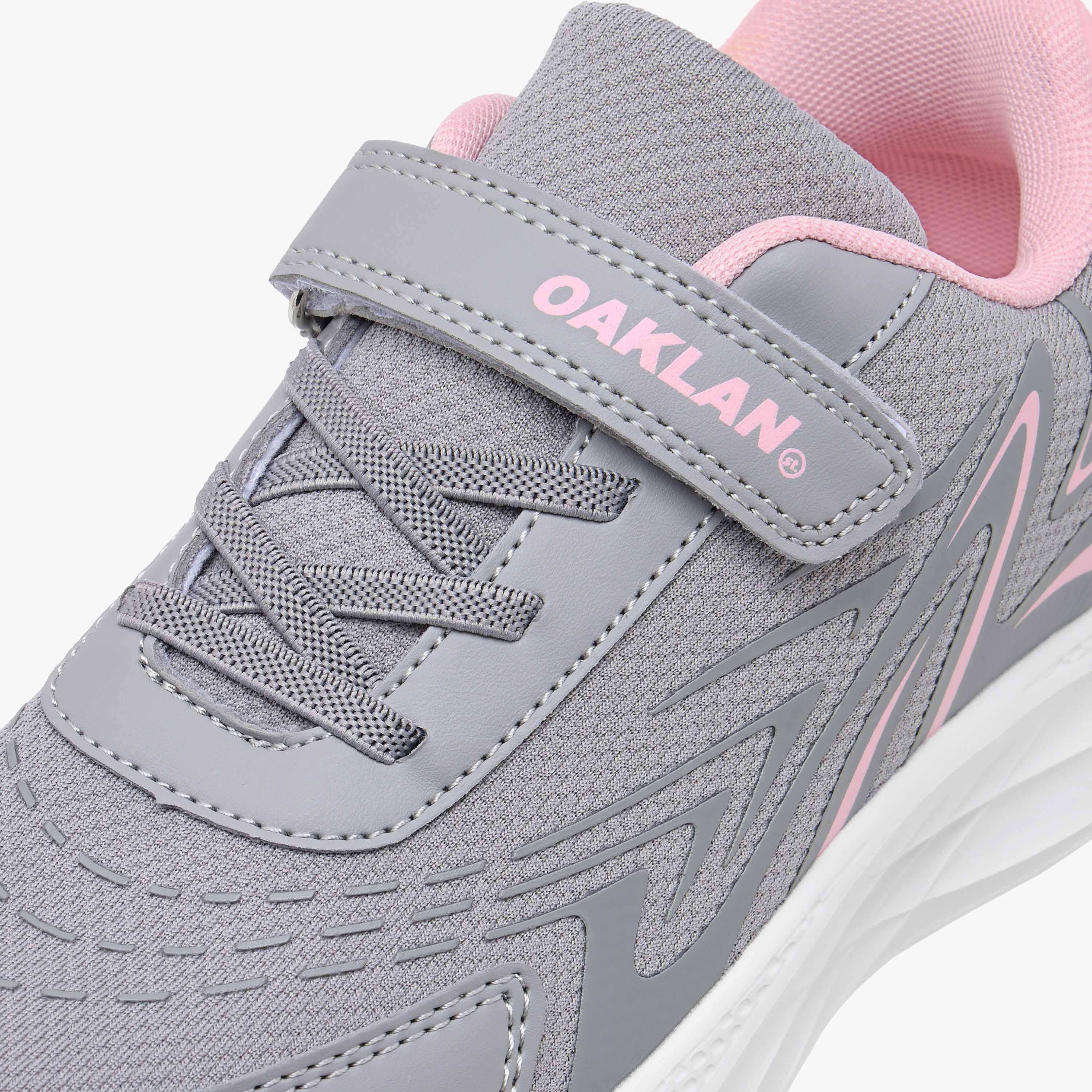 Oaklan by Shoexpress Panelled Sports Shoes with Hook and Loop Closure-girls-shoes-sneakers-image-4
