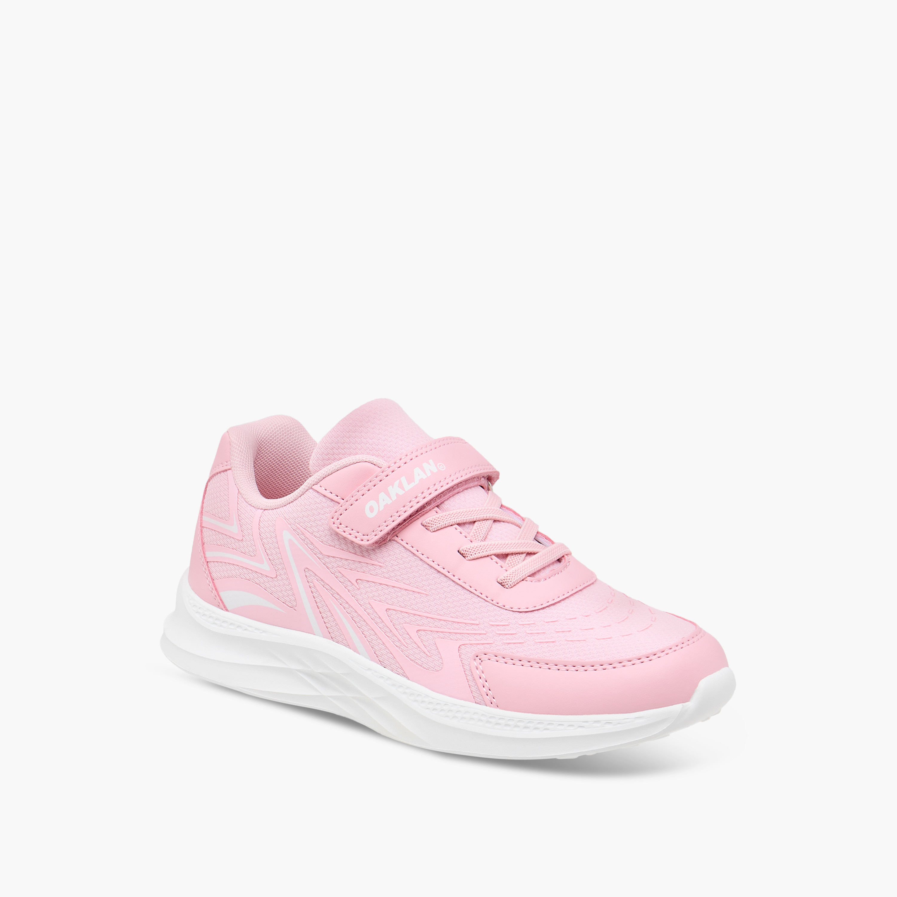 Oaklan by Shoexpress Panelled Sports Shoes with Hook and Loop Closure-girls-shoes-sneakers-image-2
