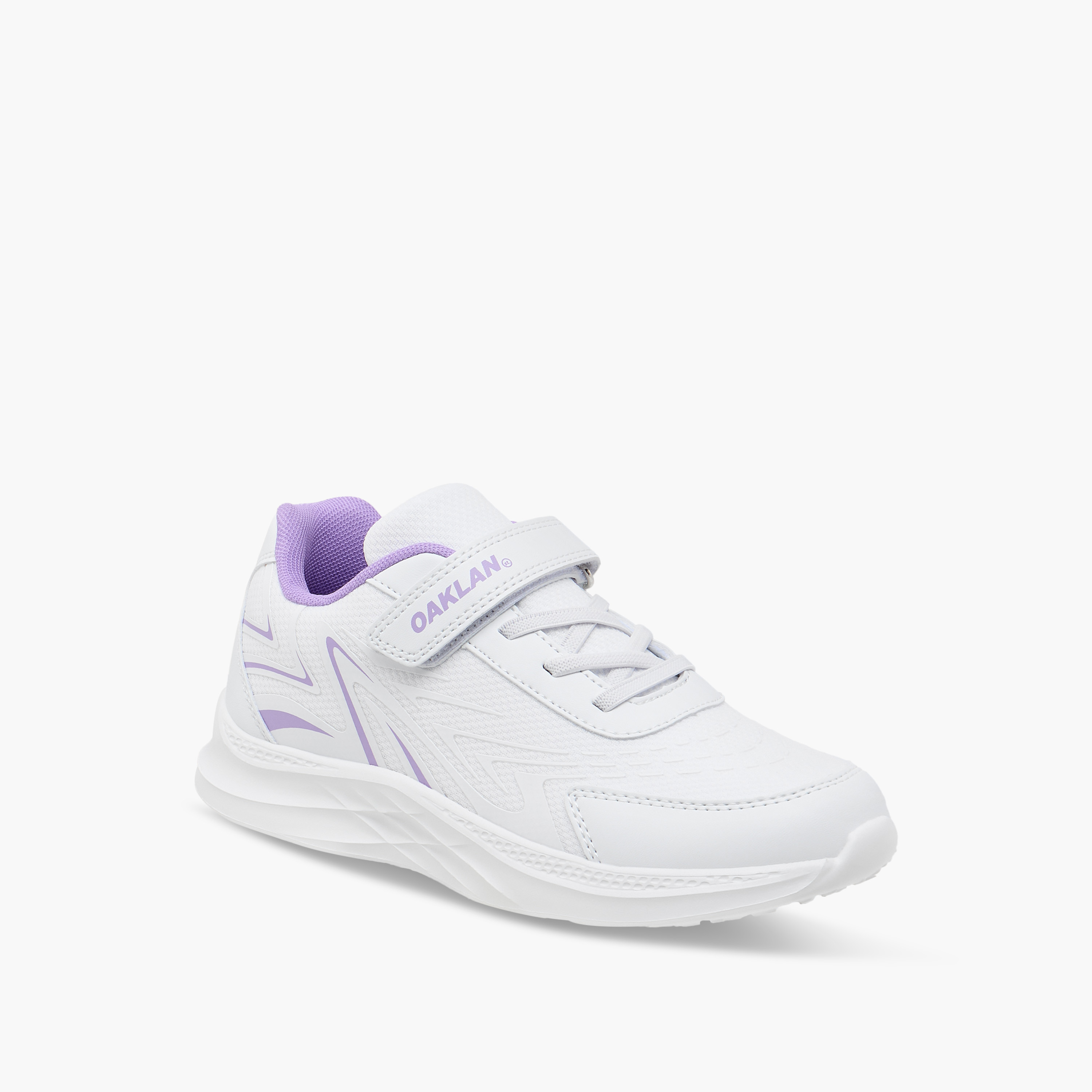 Oaklan by Shoexpress Panelled Sports Shoes with Hook and Loop Closure-girls-shoes-sports-image-2
