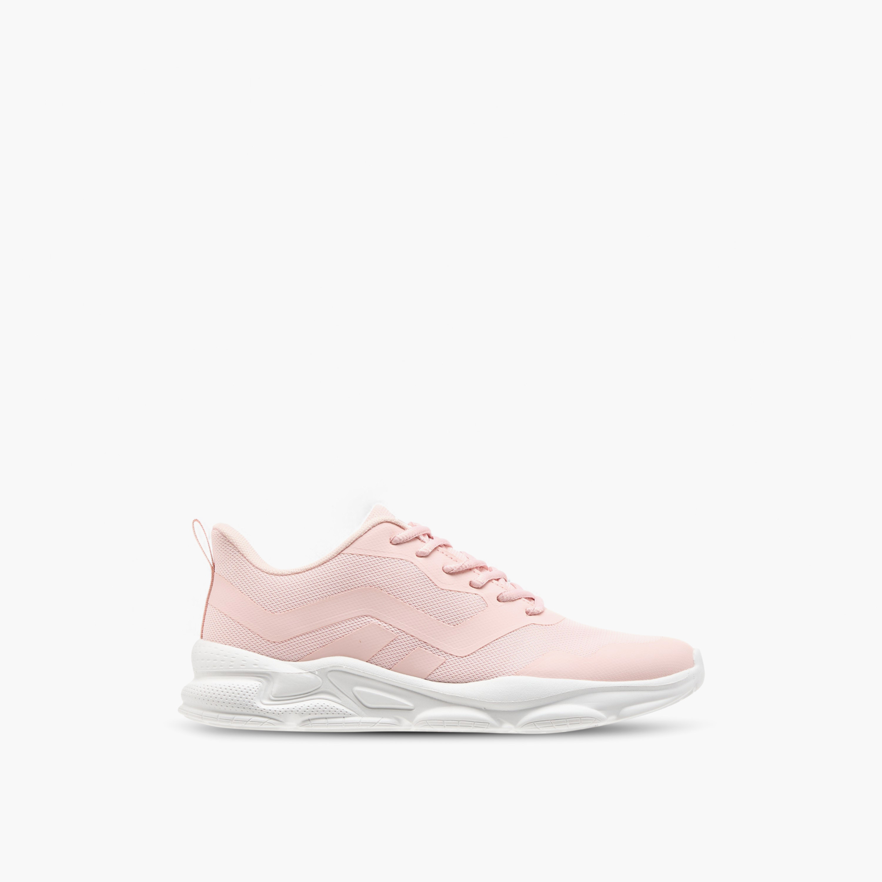 Oaklan by Shoexpress Textured Lace-Up Sports Shoes with Pull Tabs-sports-women-shoes-image-3