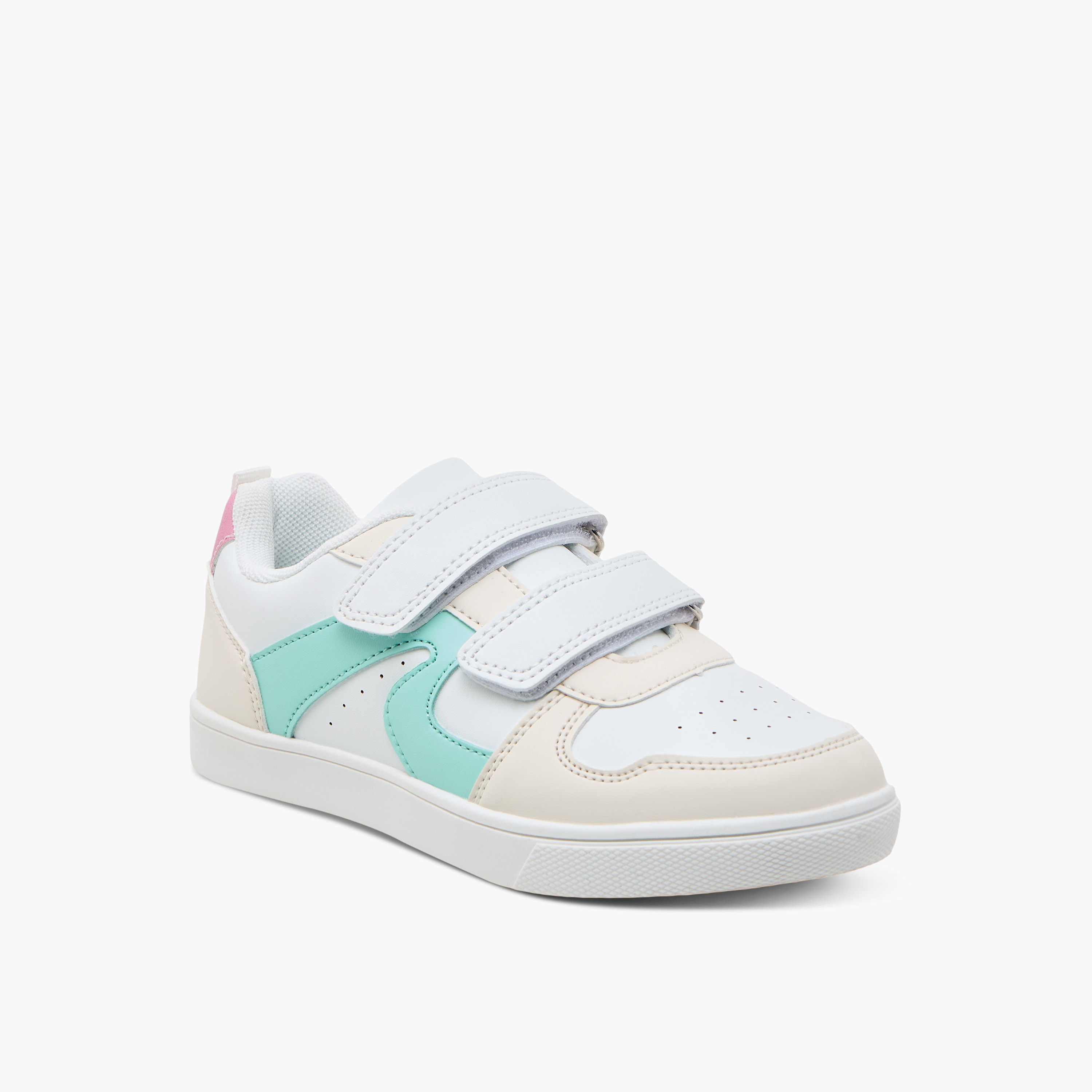 حذاء سنيكرز بقوالب ملونة وشريط إغلاق من فلورا بيلا-girls-shoes-sneakers-image-2