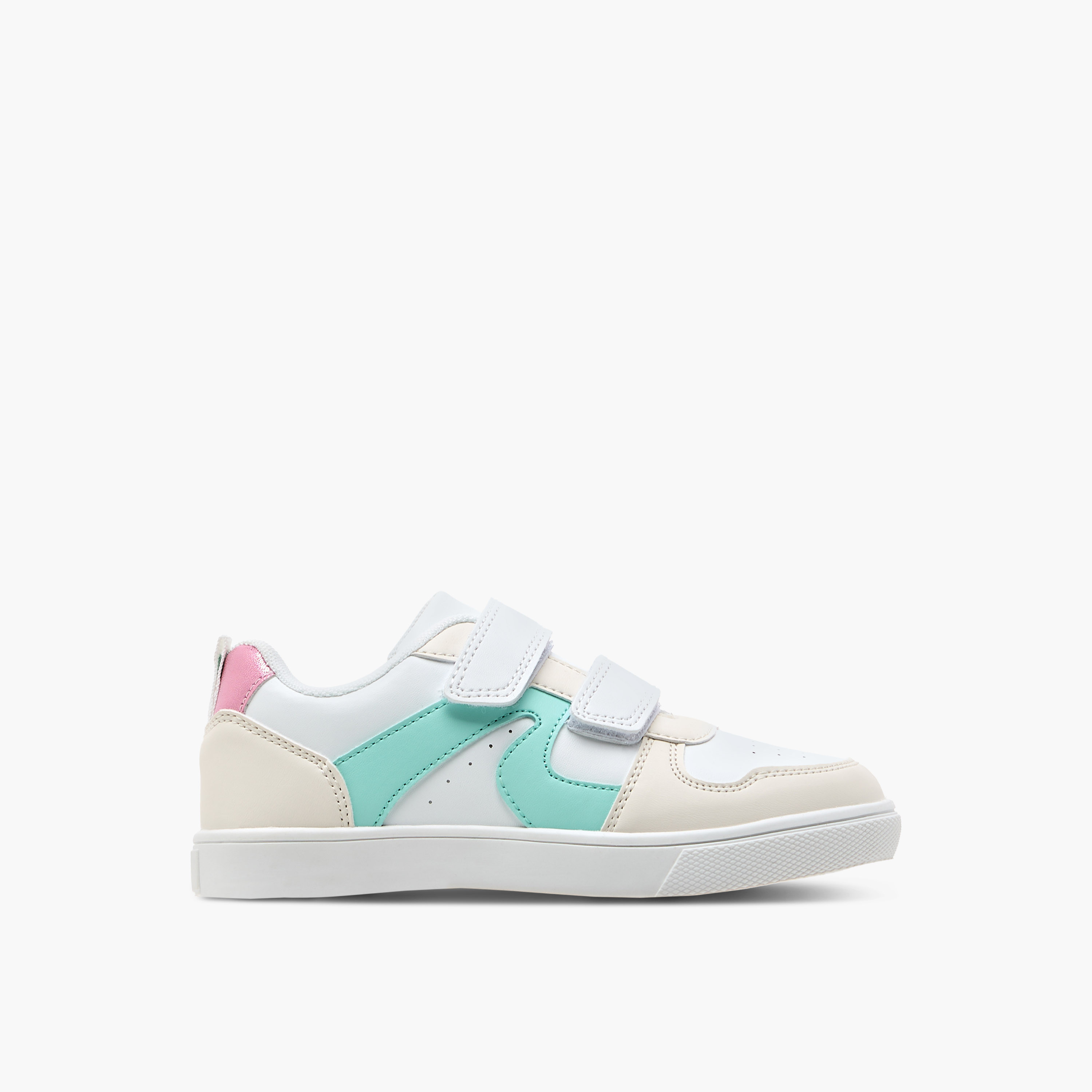 حذاء سنيكرز بقوالب ملونة وشريط إغلاق من فلورا بيلا-girls-shoes-sneakers-image-3