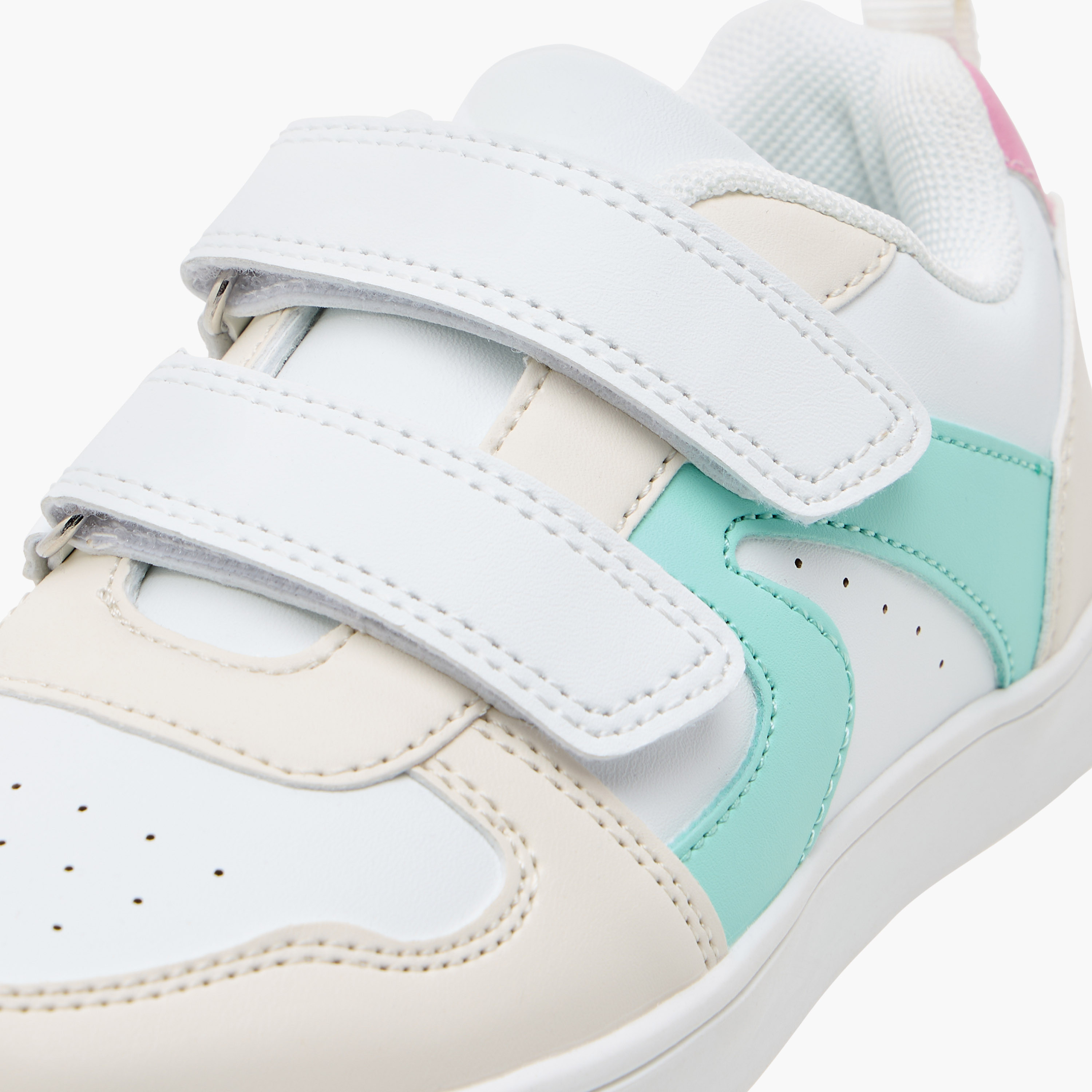 حذاء سنيكرز بقوالب ملونة وشريط إغلاق من فلورا بيلا-girls-shoes-sneakers-image-4