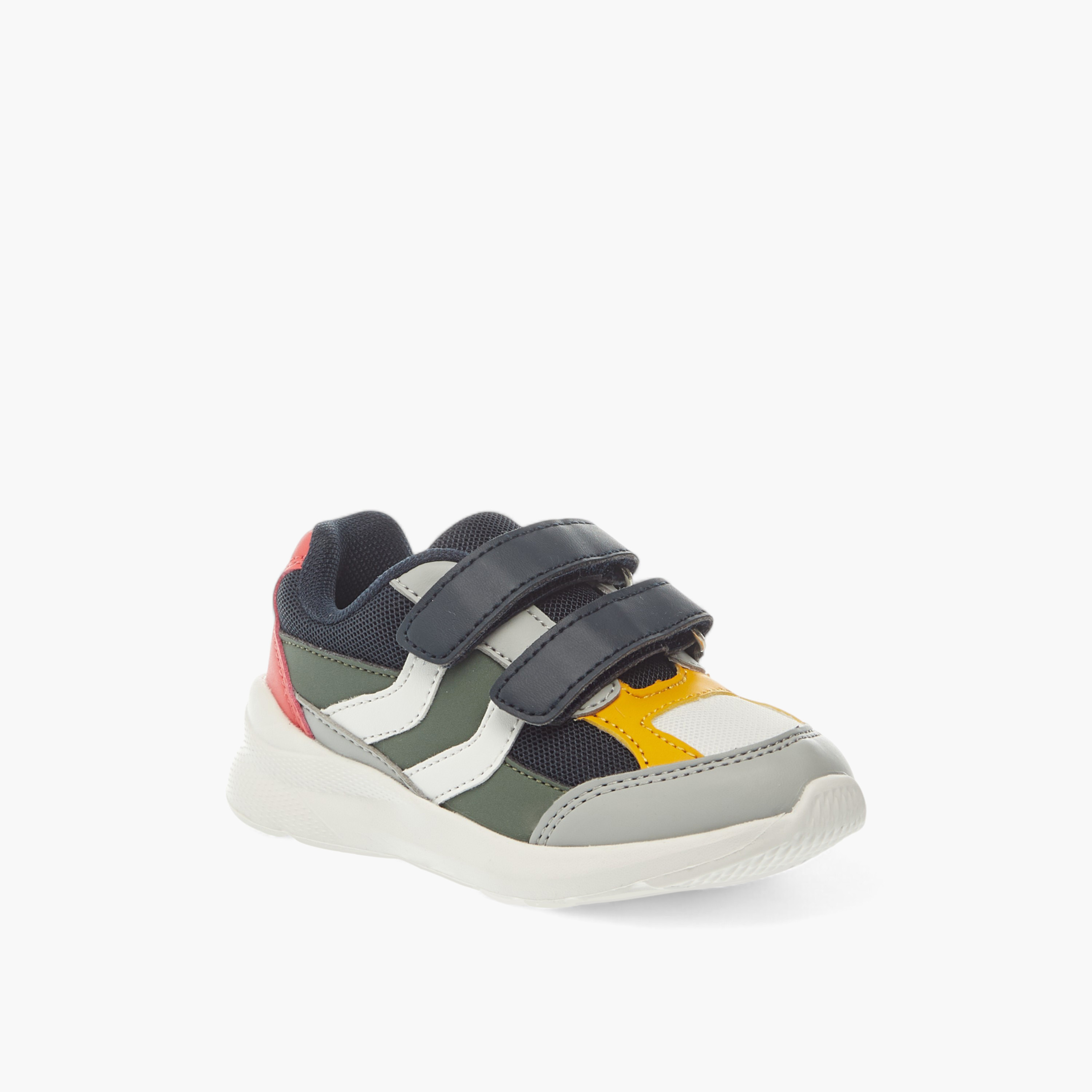 LBL by Shoexpress Panelled Sneakers with Hook and Loop Closure-boys-shoes-sneakers-image-2