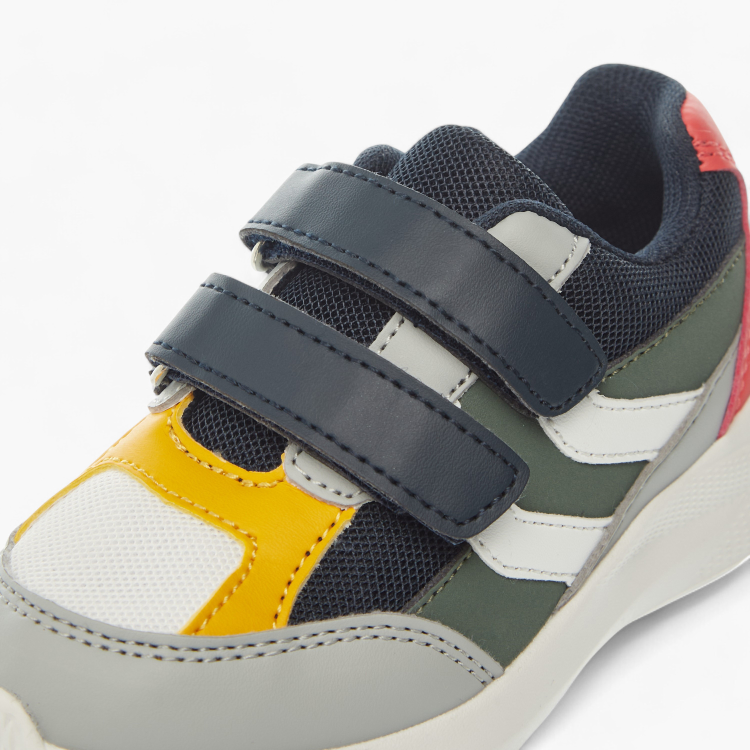 LBL by Shoexpress Panelled Sneakers with Hook and Loop Closure-boys-shoes-sneakers-image-4