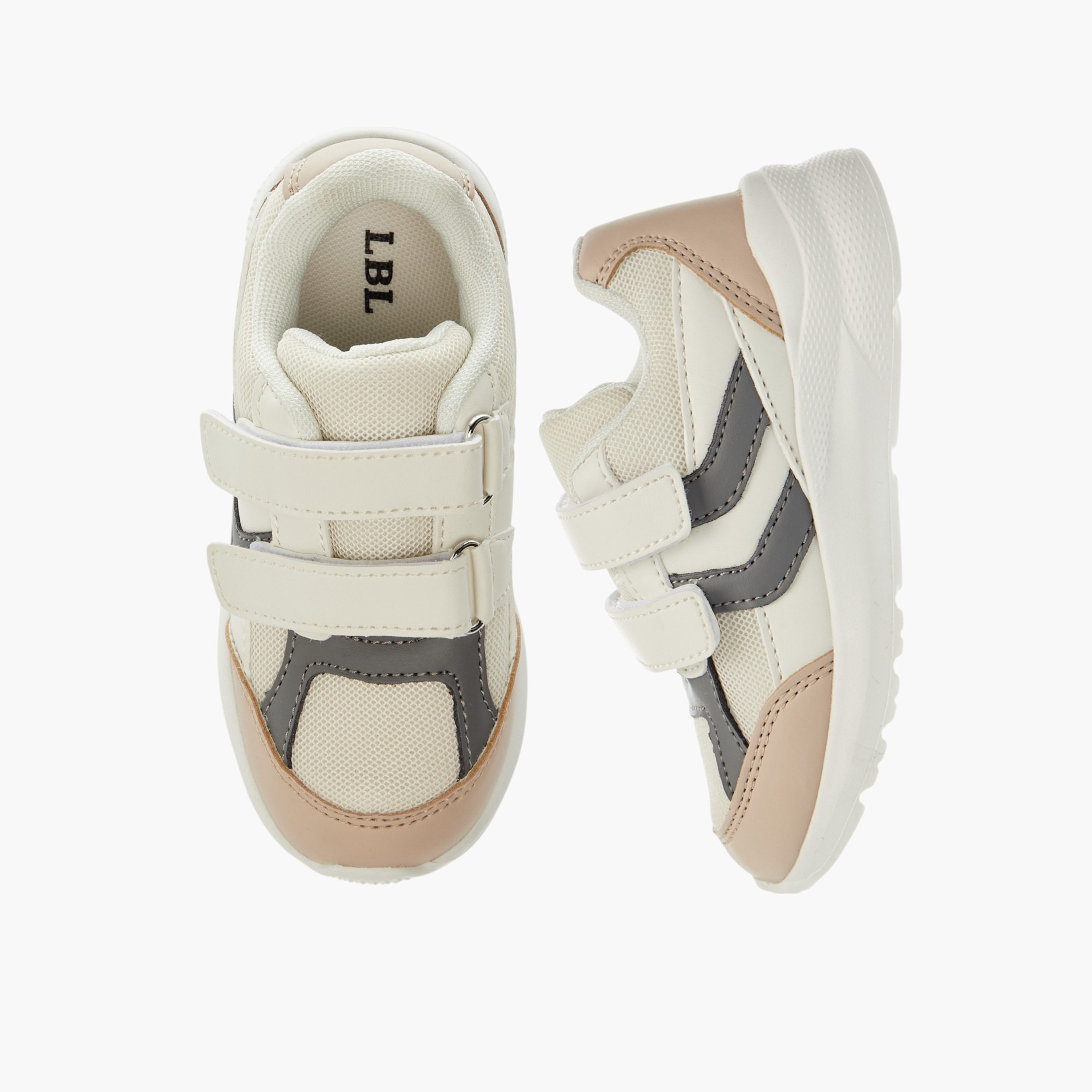 LBL by Shoexpress Panelled Sneakers with Hook and Loop Closure-boys-shoes-sneakers-image-1