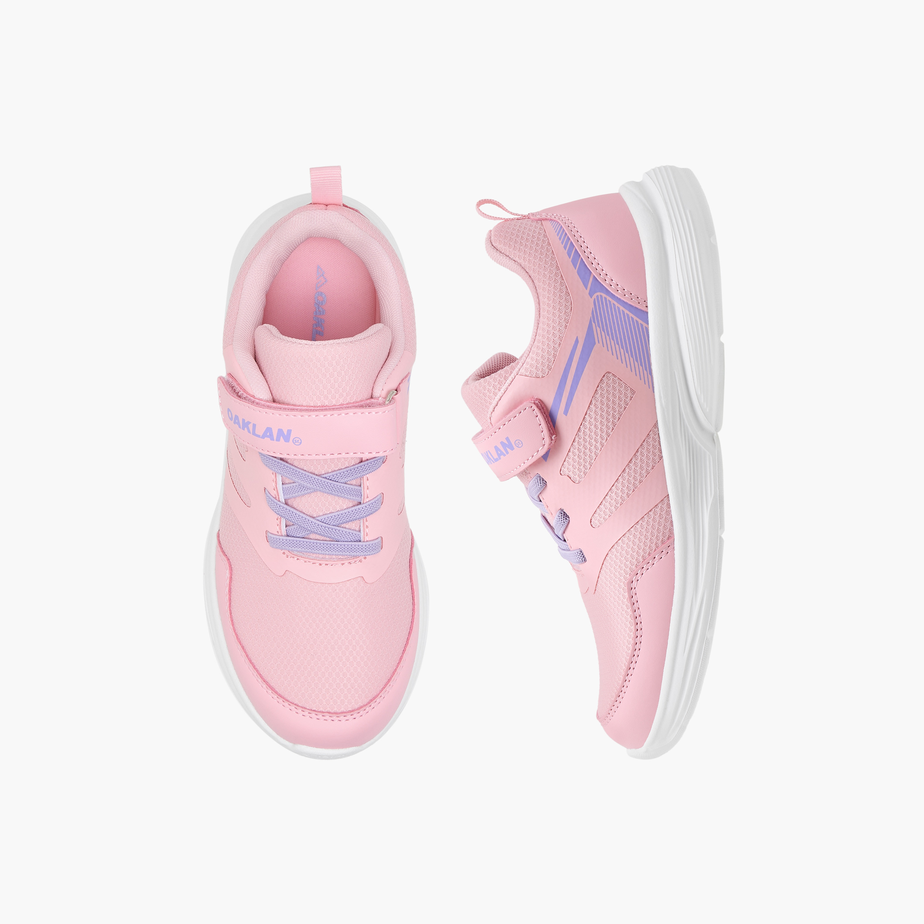 Oaklan by Shoexpress Panelled Sports Shoes with Hook and Loop Closure-girls-shoes-sports-image-1