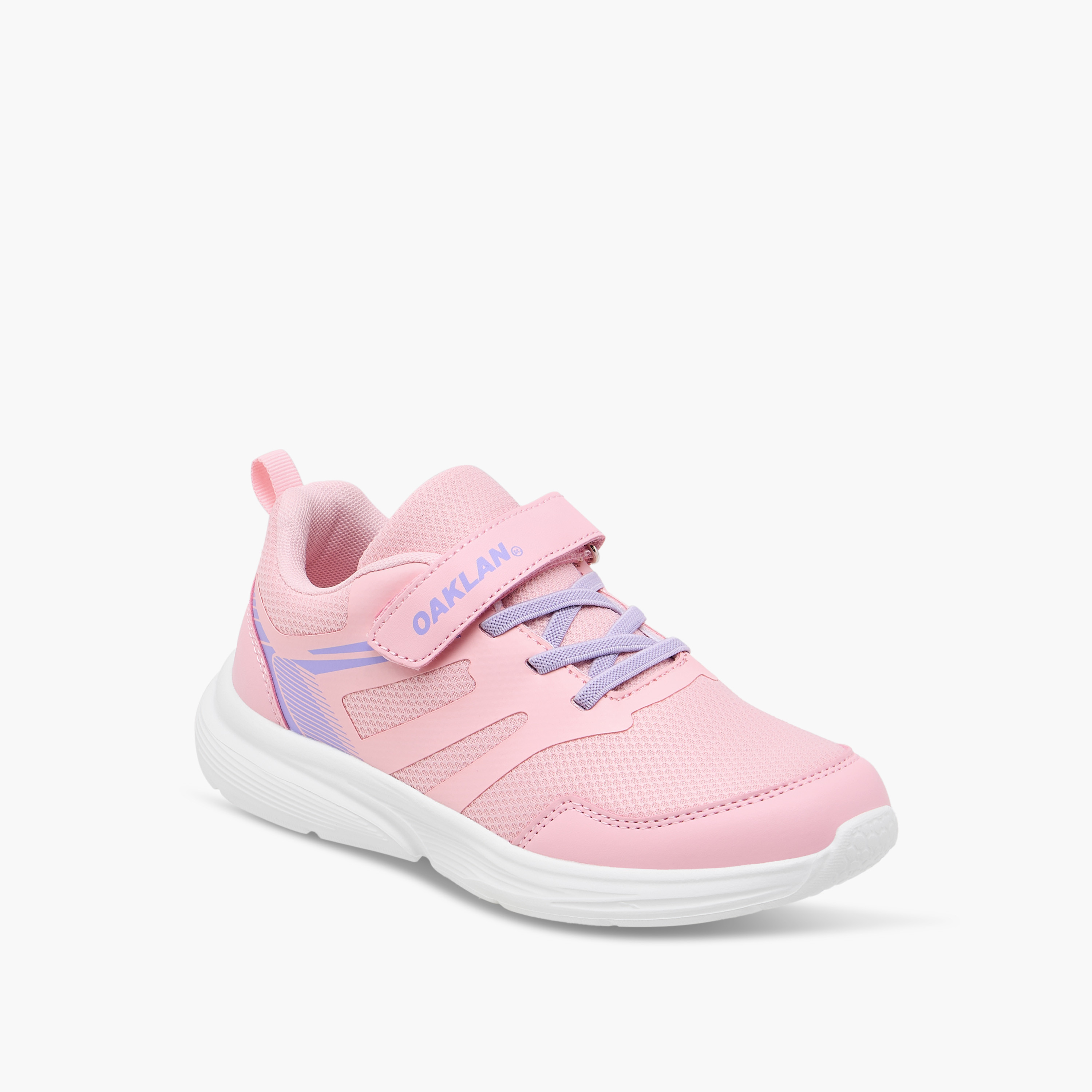 Oaklan by Shoexpress Panelled Sports Shoes with Hook and Loop Closure-girls-shoes-sports-image-2