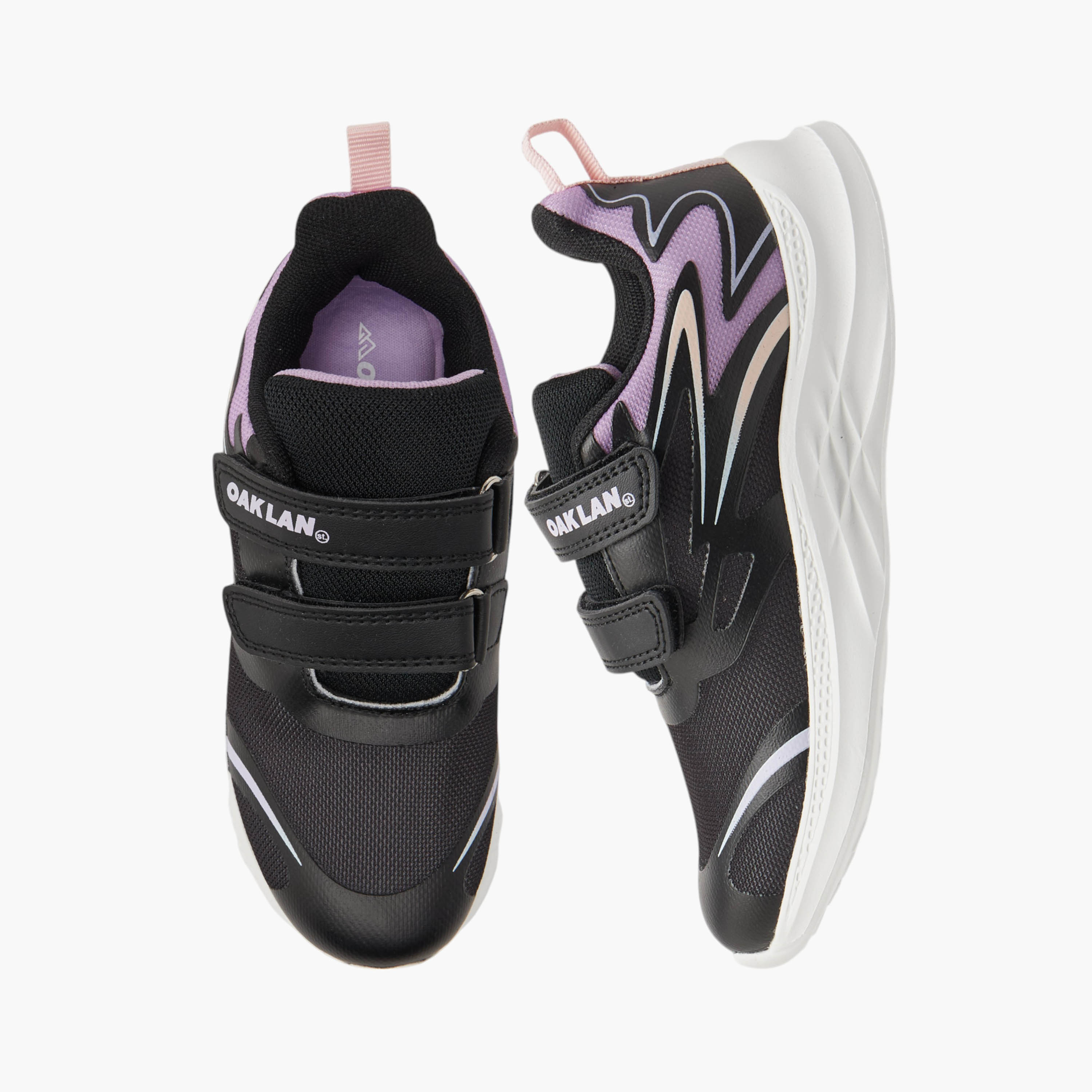 Oaklan by Shoexpress Pull Tab Detail Sports Shoes with Hook and Loop Closure-girls-shoes-sports-image-1