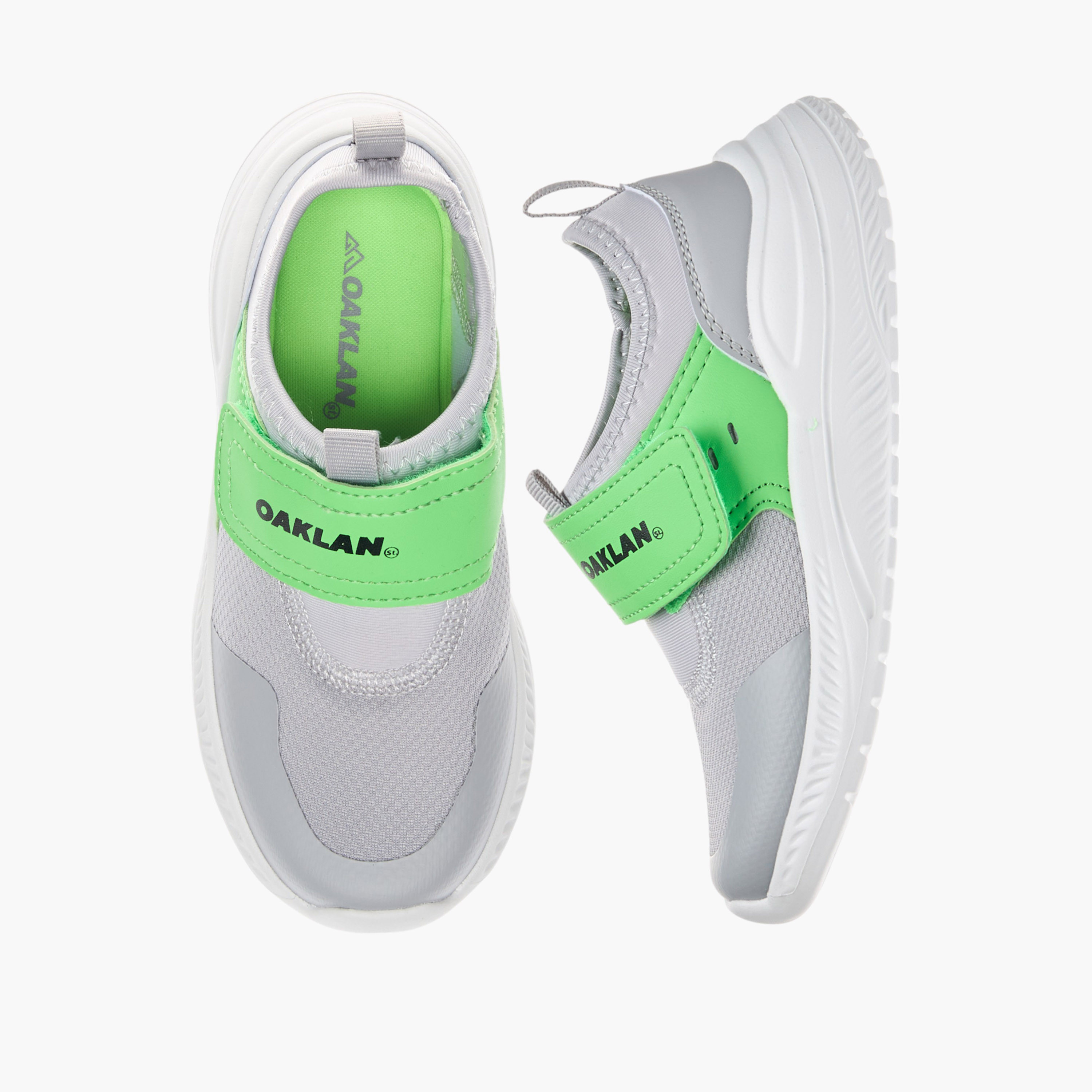 Oaklan by Shoexpress Pull Tab Detail Sports Shoes with Hook and Loop Closure-sports-boys-shoes-image-1