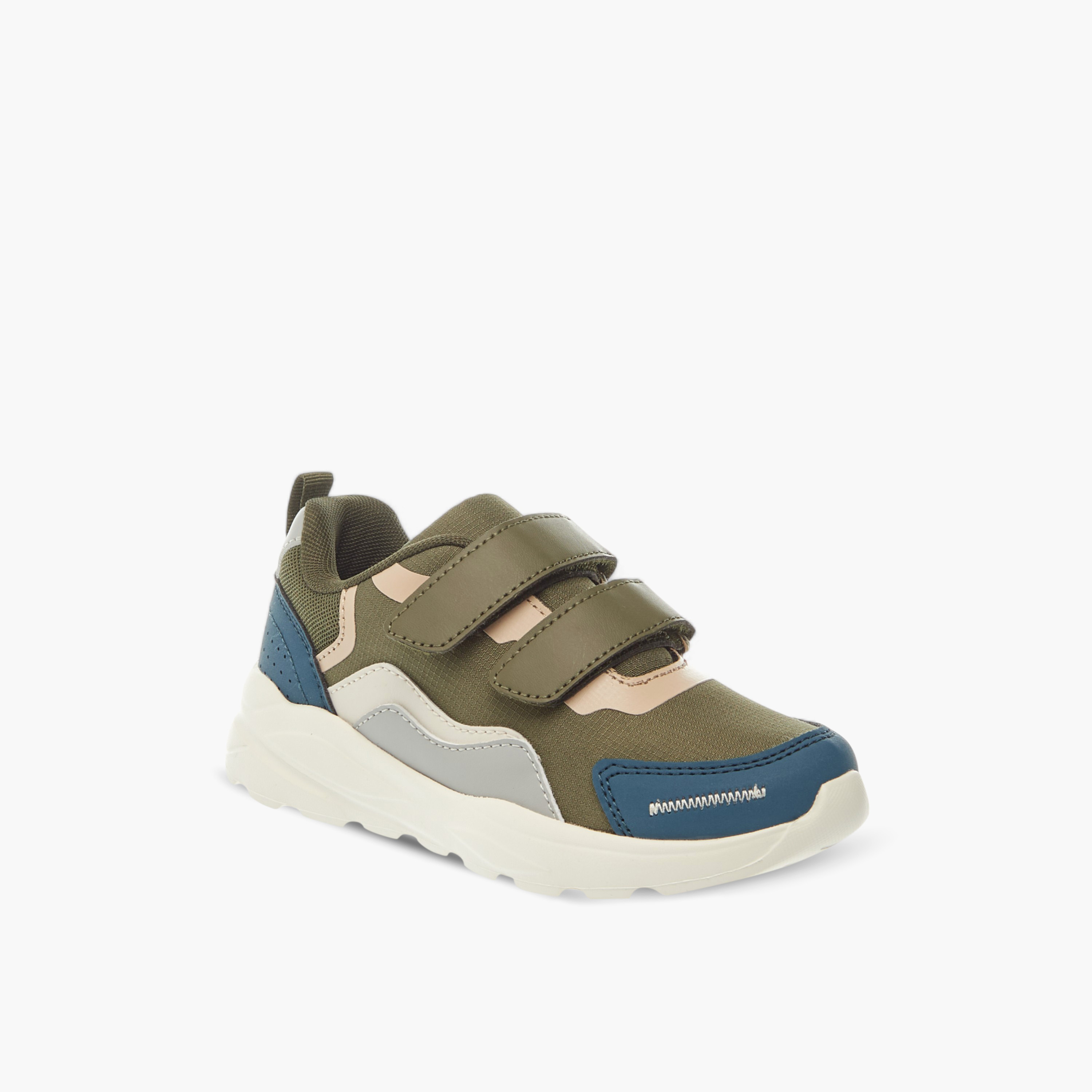 LBL by Shoexpress Colourblock Sneakers with Hook and Loop Closure-boys-shoes-sneakers-image-2