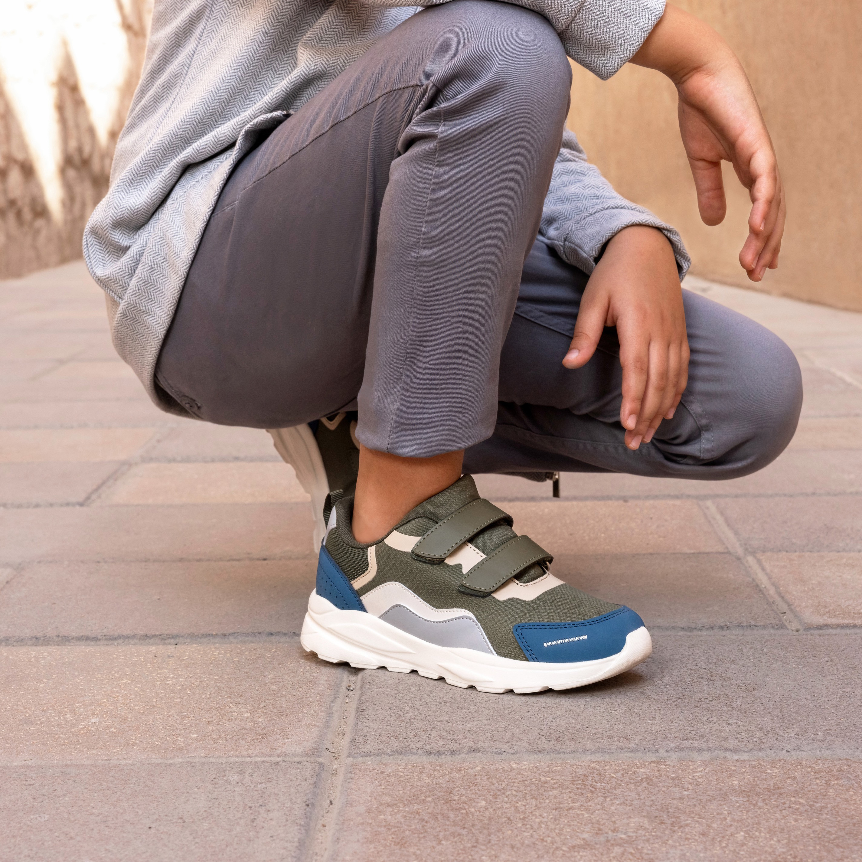 LBL by Shoexpress Colourblock Sneakers with Hook and Loop Closure-boys-shoes-sneakers-image-6