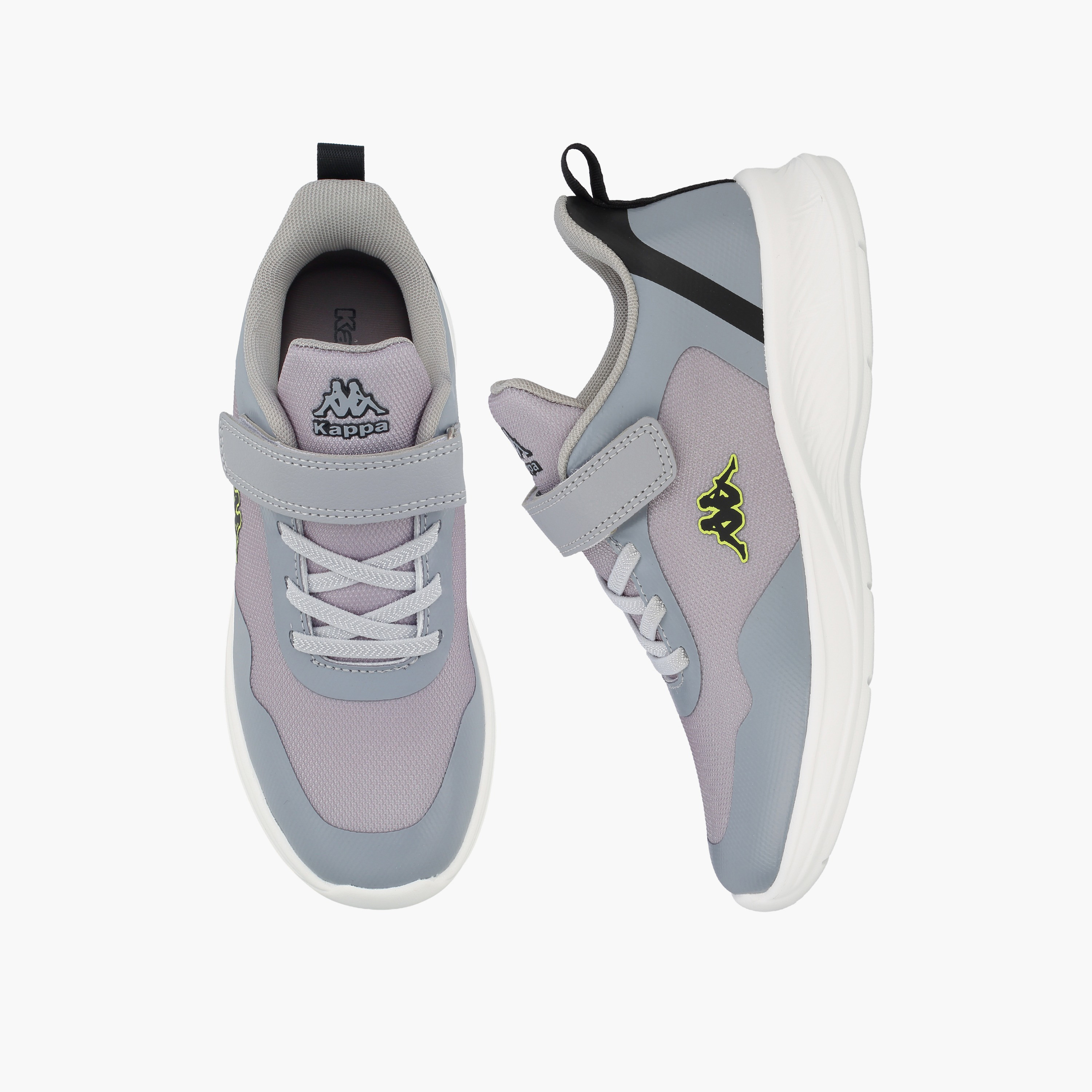 Kappa Kids Logo Print Hook & Loop Sports Shoes-girls-shoes-sneakers-image-1