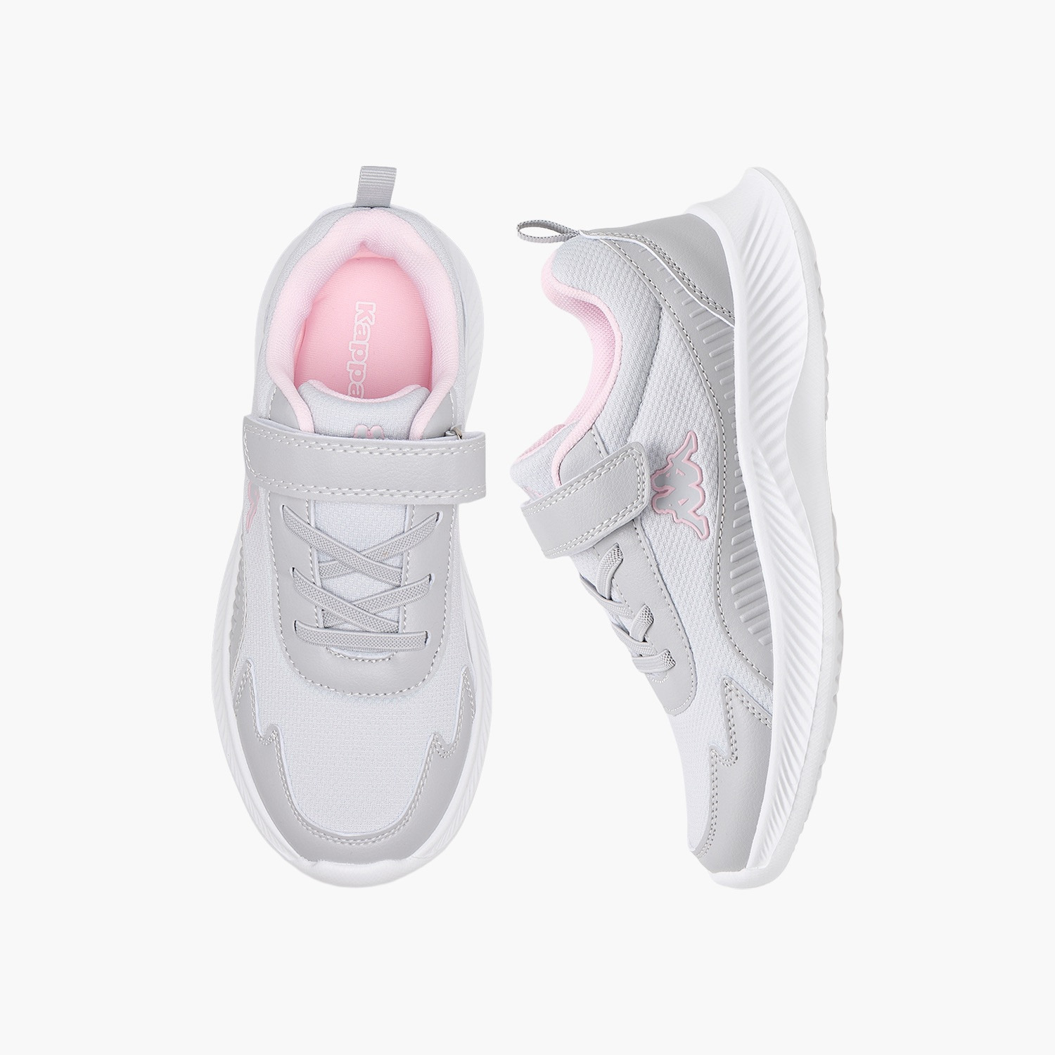 Kappa Girls Panelled Hook & Loop Sports Shoes-girls-shoes-sports-image-1