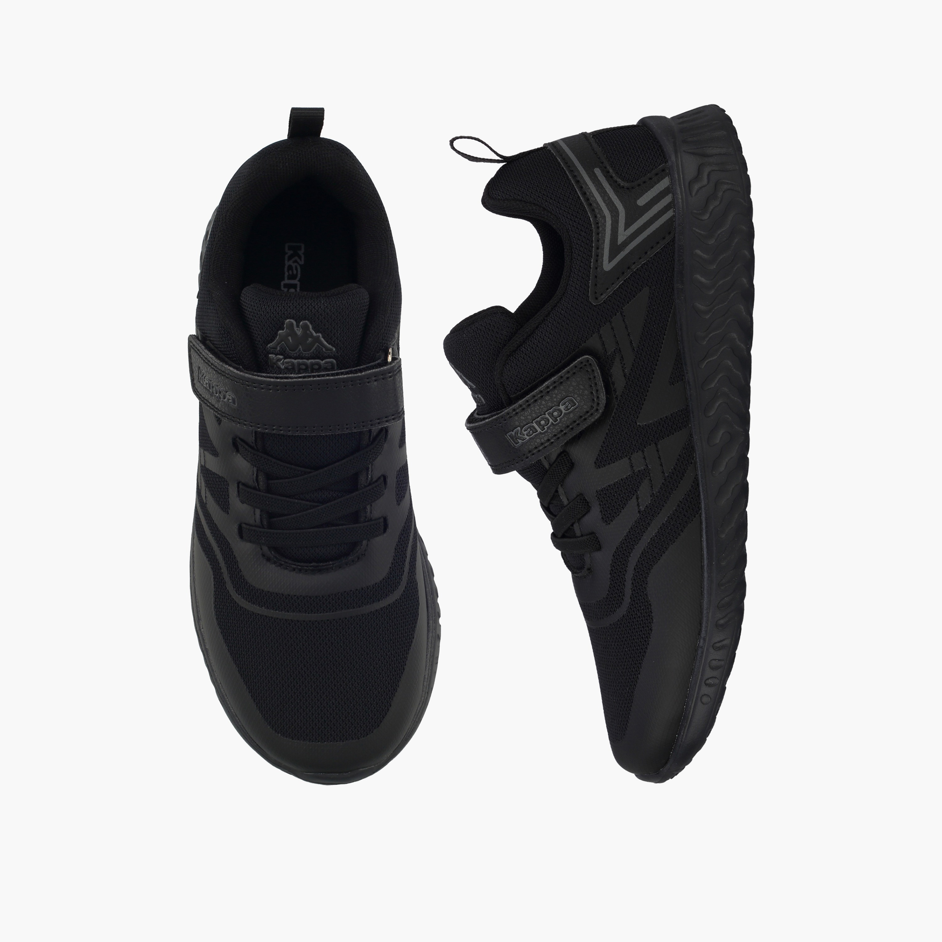 حذاء رياضي بطبعة شعار وشريط إغلاق لاصق للأولاد من كابا-sports-boys-shoes-image-1