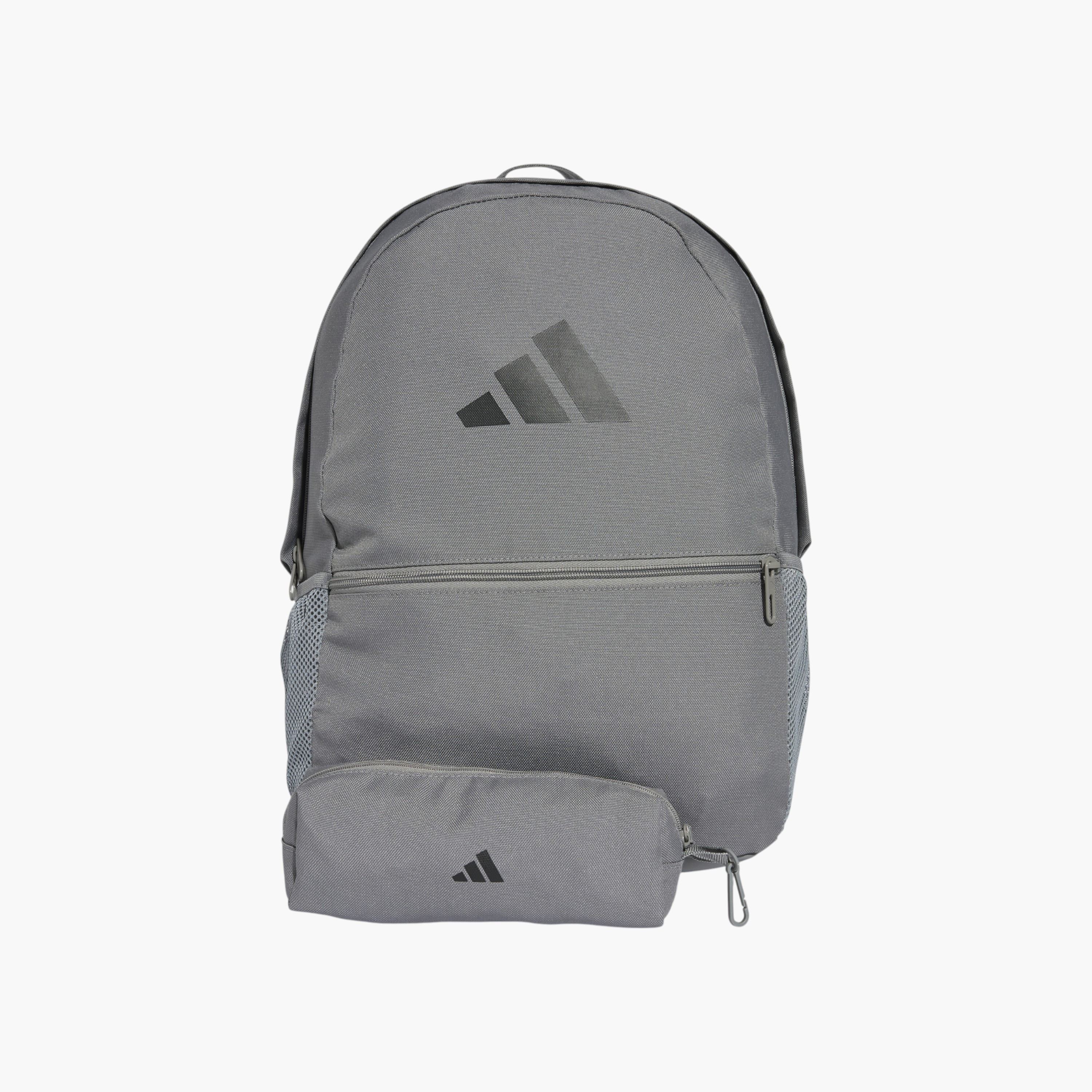 adidas Logo Print School Backpack with Zip Closure and Pencil Pouch-school-bagsandbackpacks-backpacks-image-1