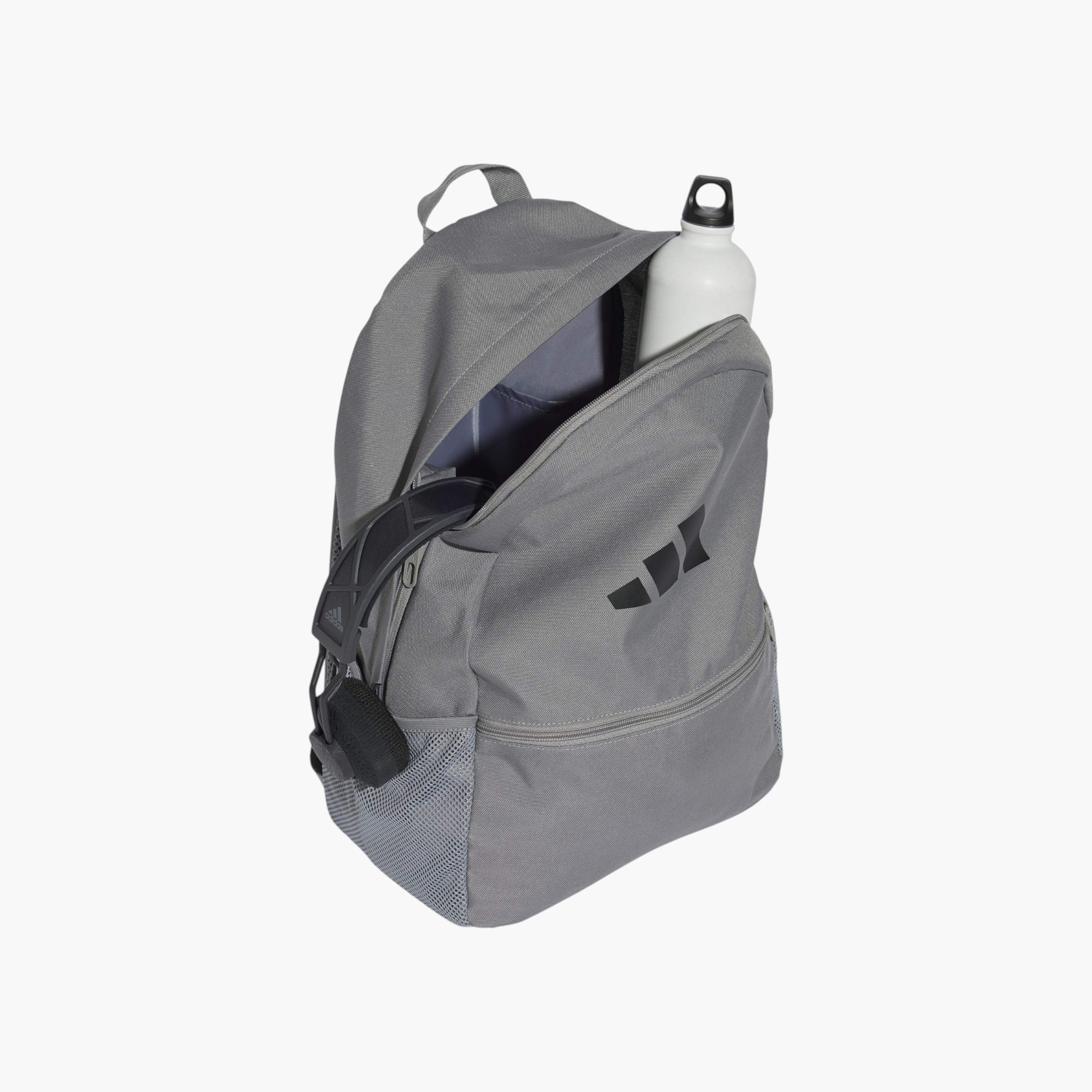 adidas Logo Print School Backpack with Zip Closure and Pencil Pouch-school-bagsandbackpacks-backpacks-image-4