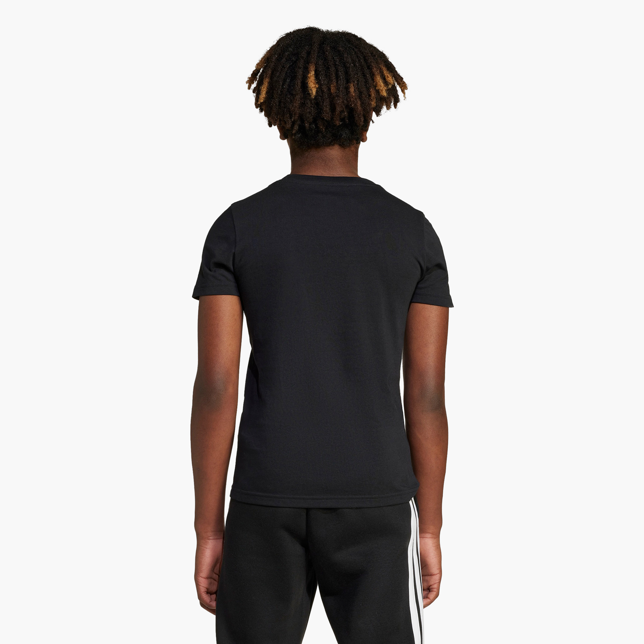 adidas Logo Print T-shirt with Short Sleeves-boys-clothing-sportswear-tops-image-3
