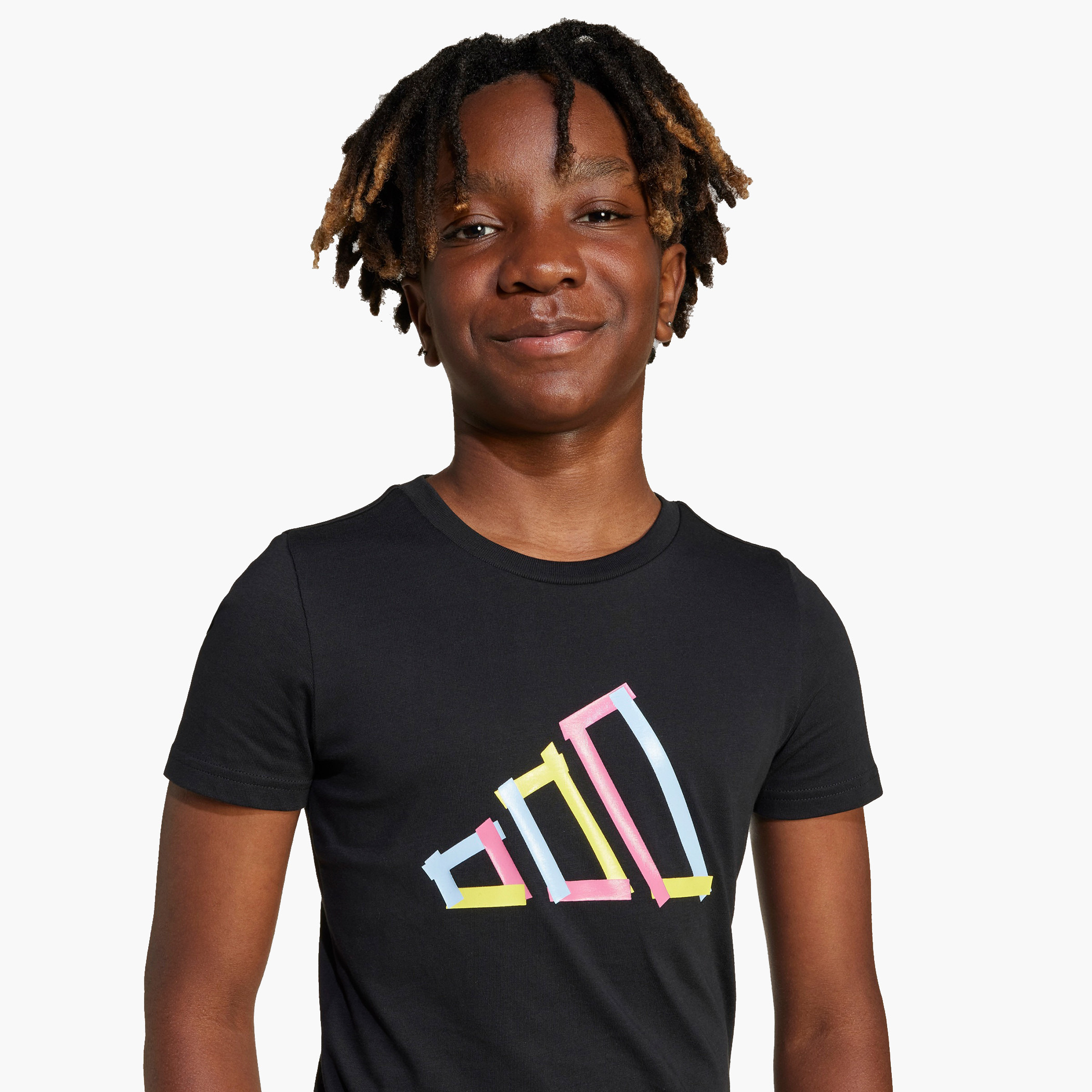 adidas Logo Print T-shirt with Short Sleeves-boys-clothing-sportswear-tops-image-5