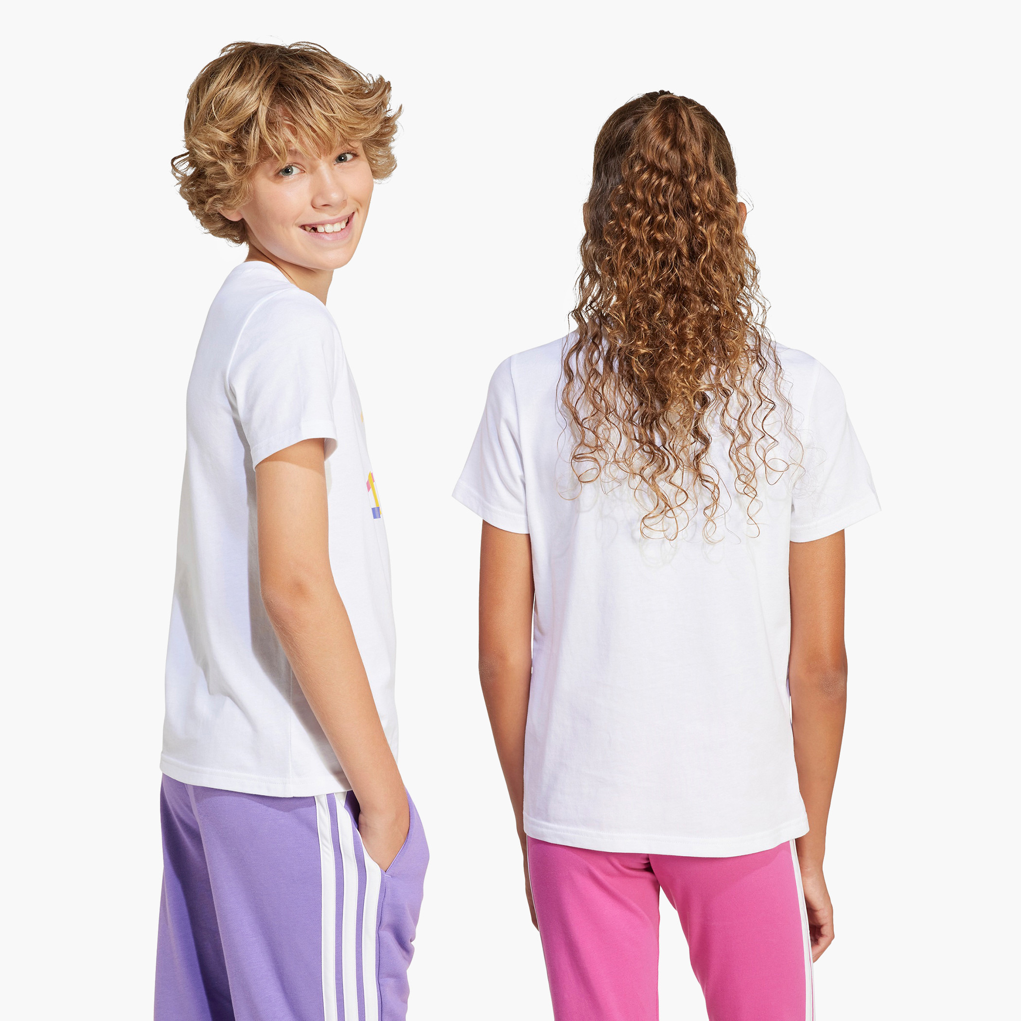 adidas Logo Print T-shirt with Short Sleeves-boys-clothing-sportswear-tops-image-6