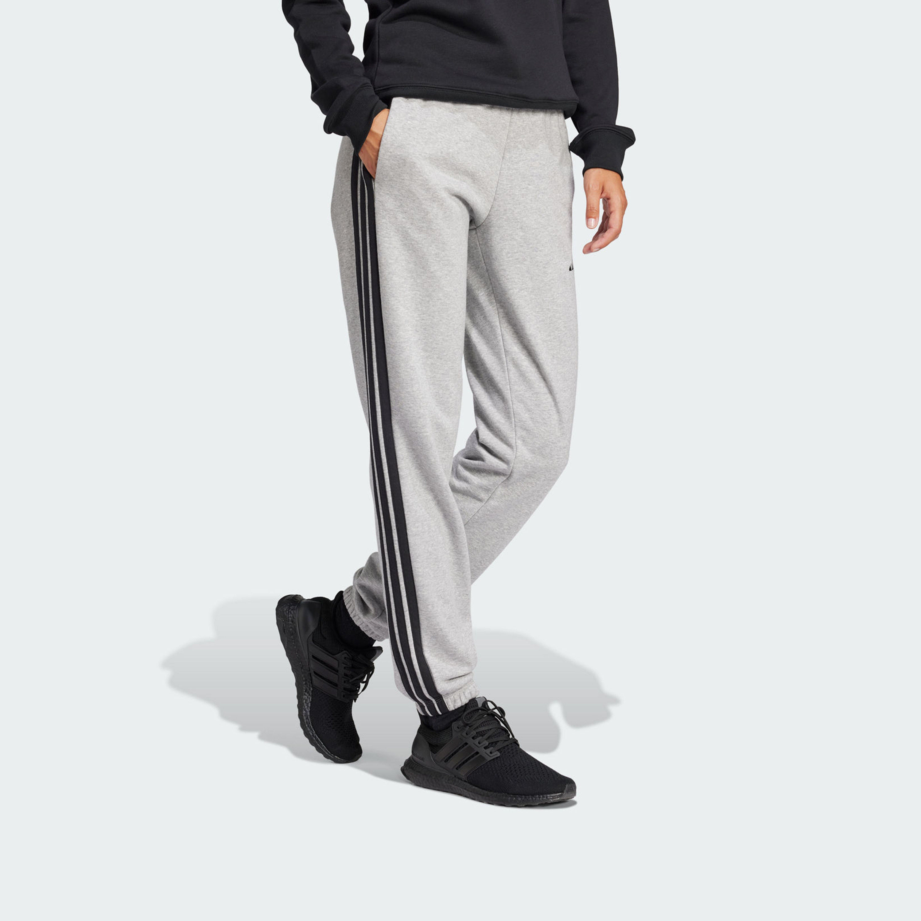 adidas Women's Essentials 3-Stripes French Terry Cuffed Joggers | OE-women-clothing-bottoms-joggers-image-8