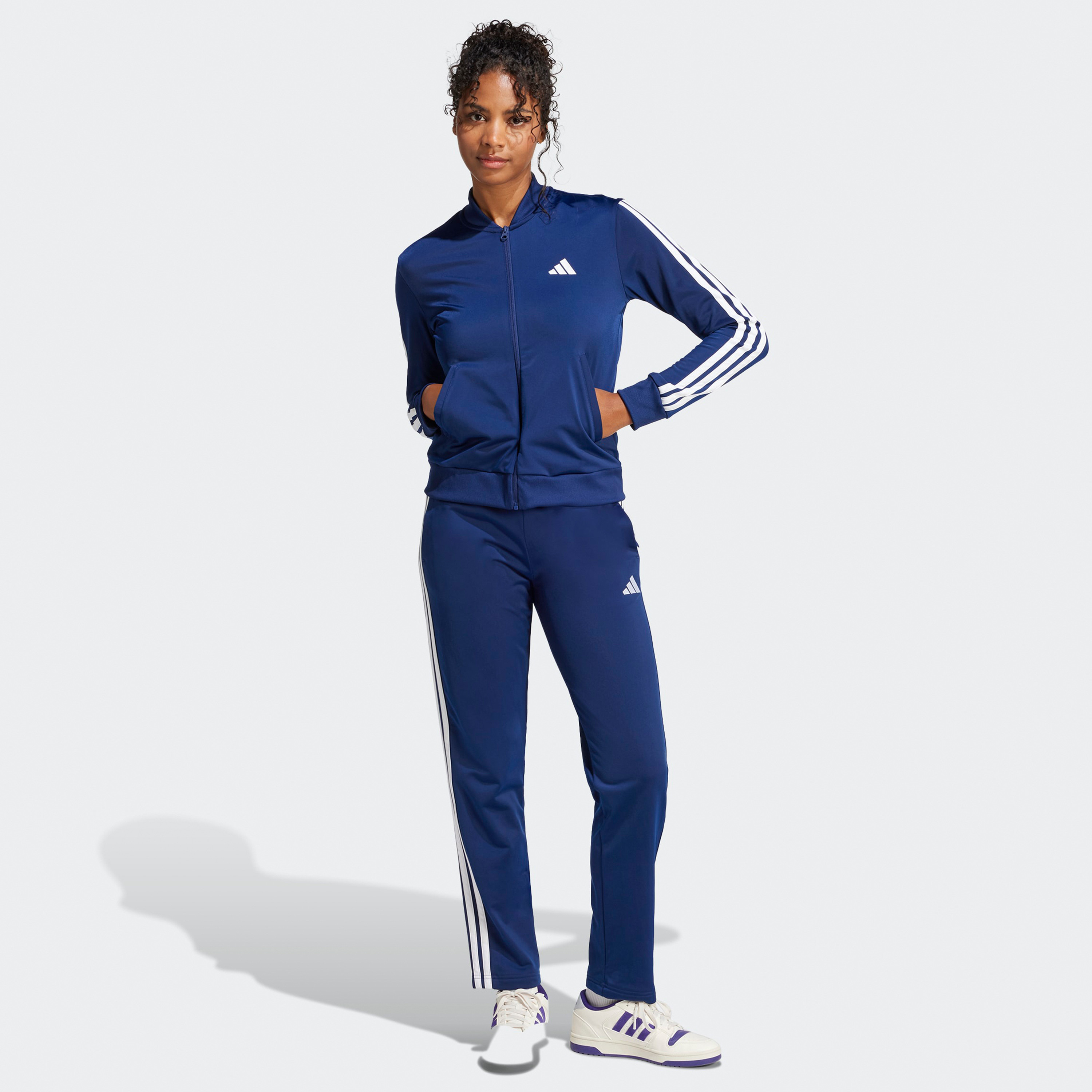 adidas Women's Essentials 3-Stripes Track Suit | OE-sports-women-clothing-trackpantsandtracksuits-image-1