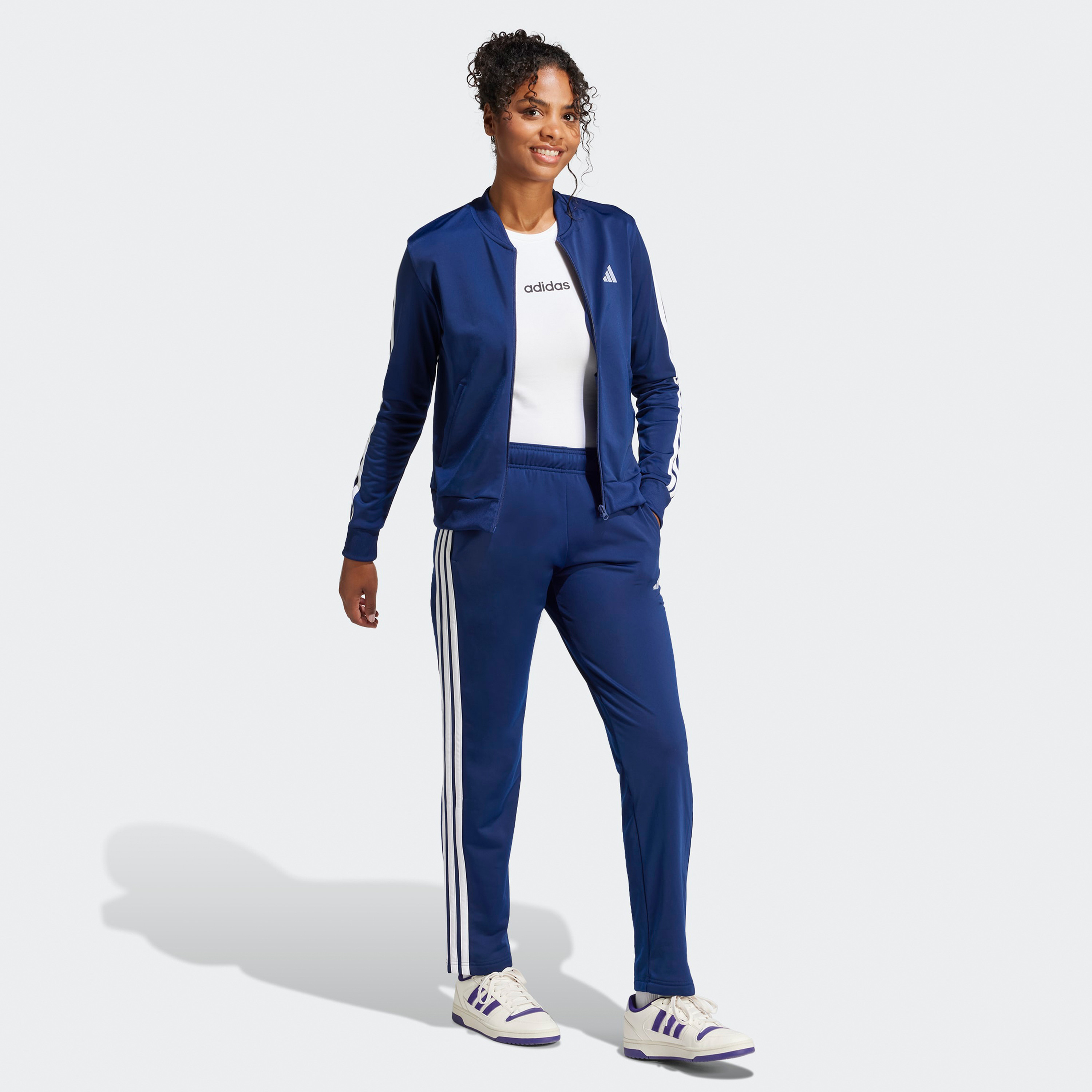 adidas Women's Essentials 3-Stripes Track Suit | OE-sports-women-clothing-trackpantsandtracksuits-image-2