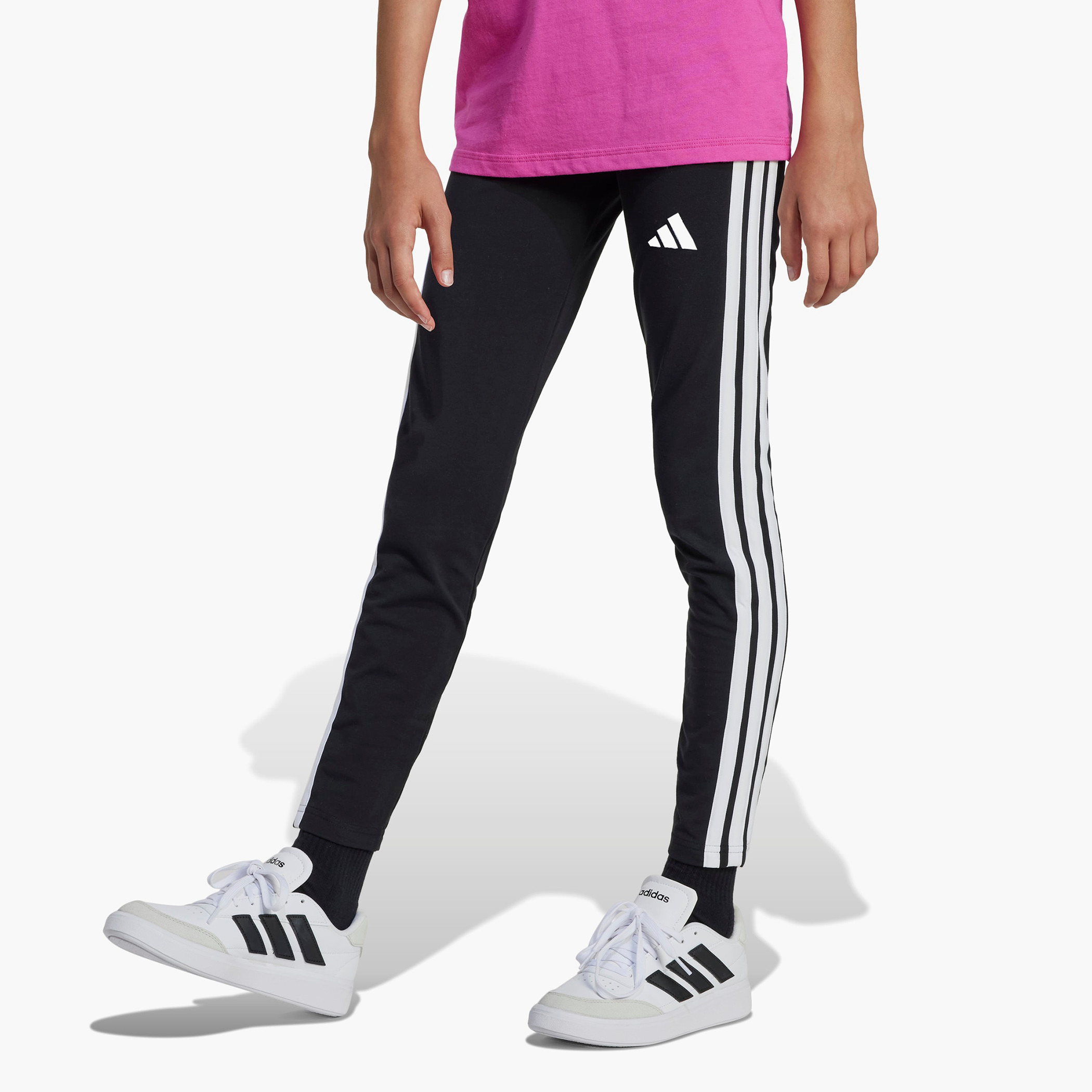 بنطلون ليقنز بطبعات شعار من أديداس-girls-clothing-sportswear-bottoms-leggings-image-2