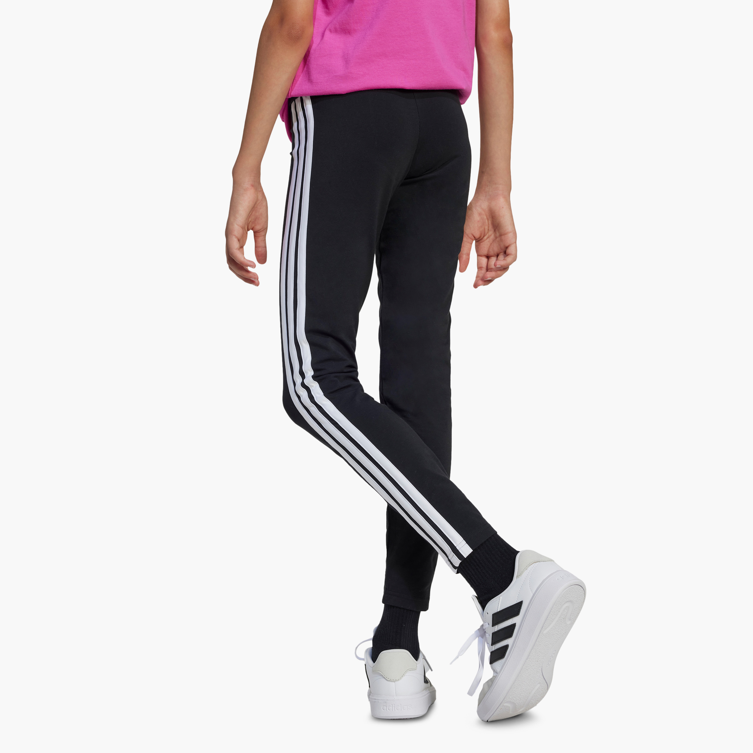 adidas Logo Detail Leggings with Elasticated Waistband-girls-clothing-bottoms-leggings-image-10