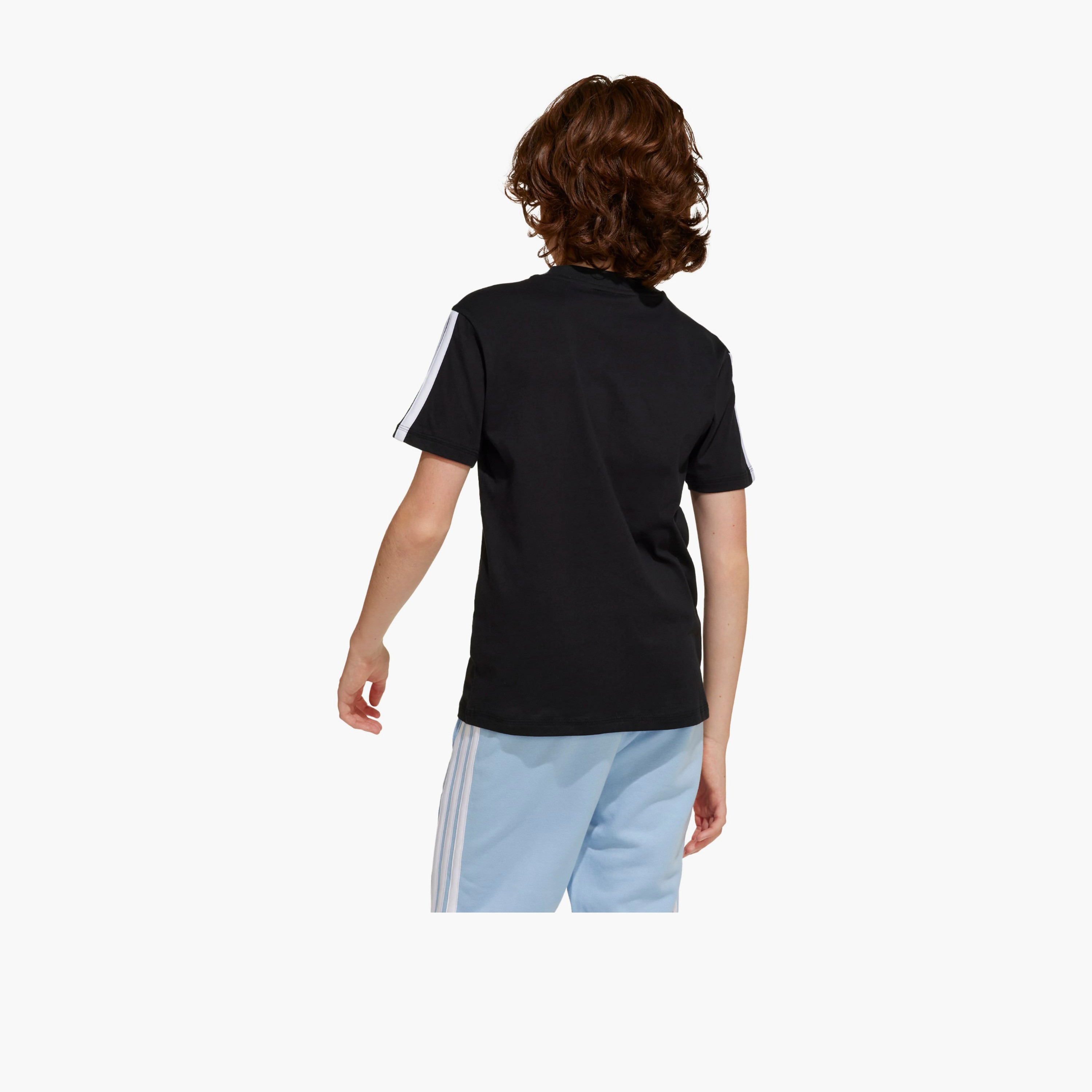 adidas Crew Neck Short Sleeve T-shirt with Logo Print-boys-clothing-sportswear-tops-image-3