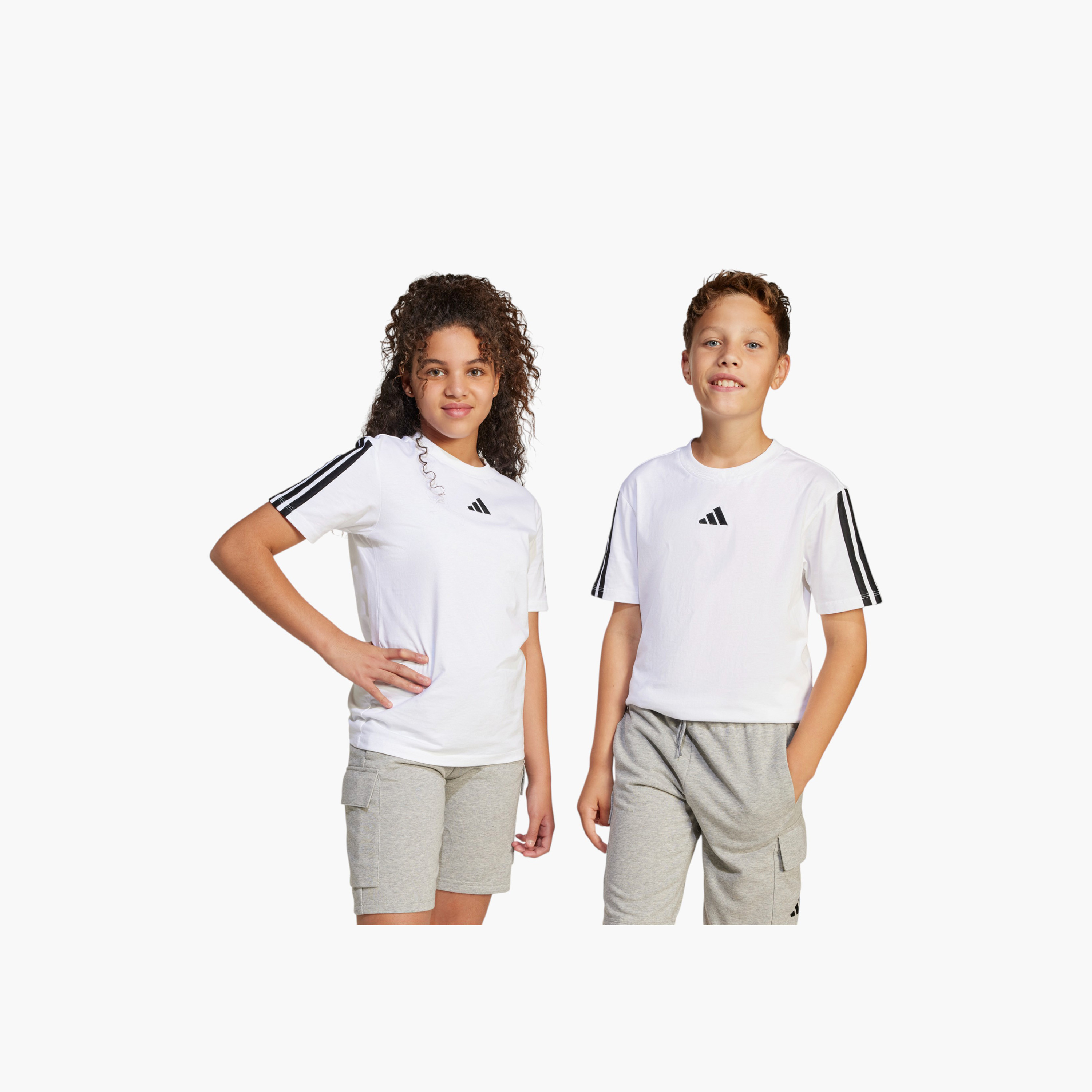 adidas Logo Print T-shirt with Crew Neck and Short Sleeves-boys-clothing-sportswear-tops-image-8