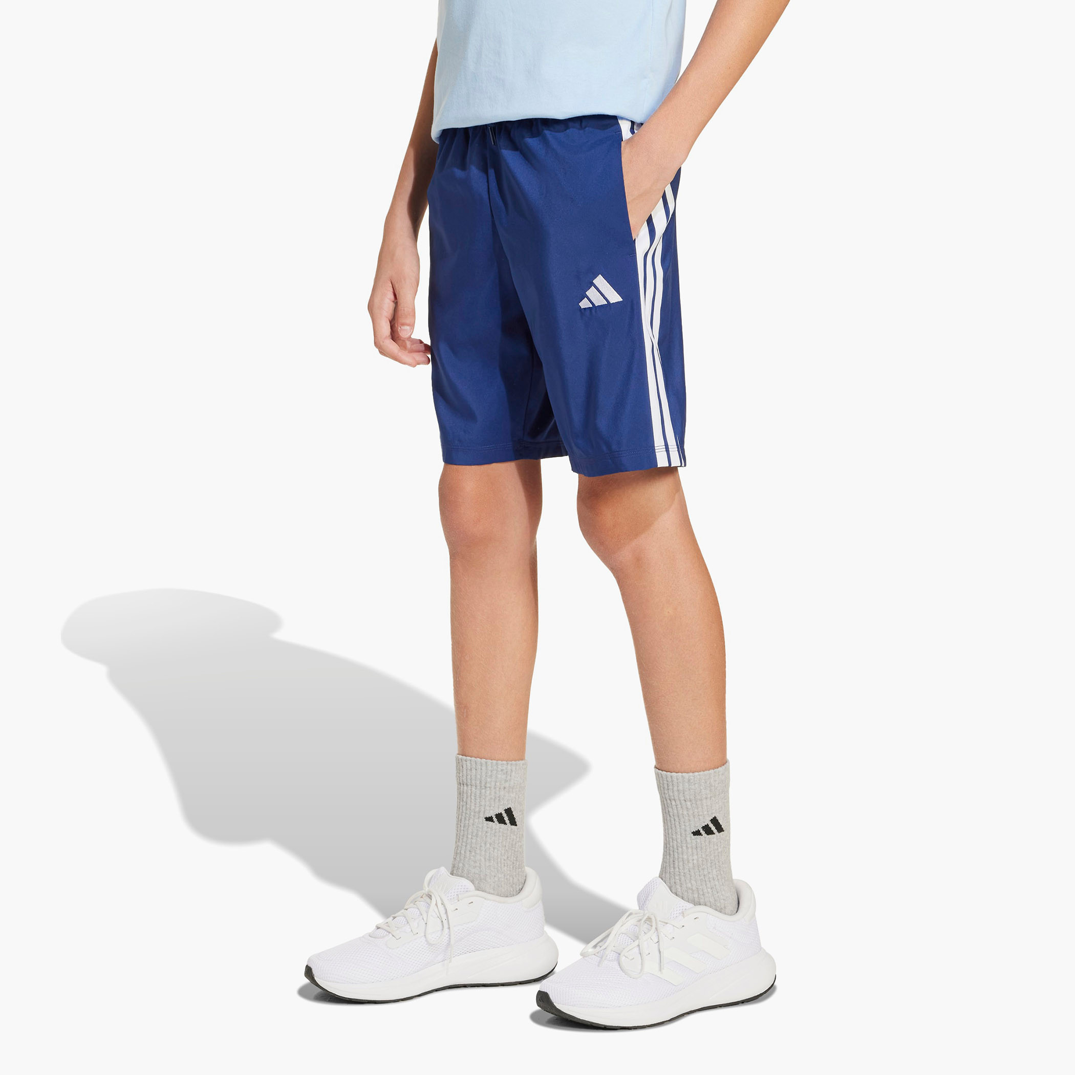 adidas Drawstring Waist Shorts with Logo Print-sports-boys-clothing-bottoms-shorts-image-3