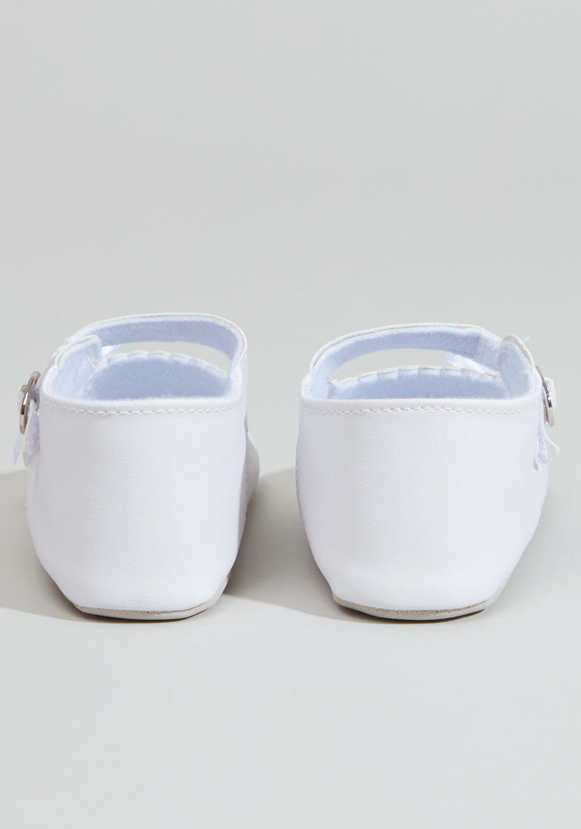 Stitch and Bow Detail Shoes with Pin Buckle Closure-Bibs and Burp Cloths-image-2