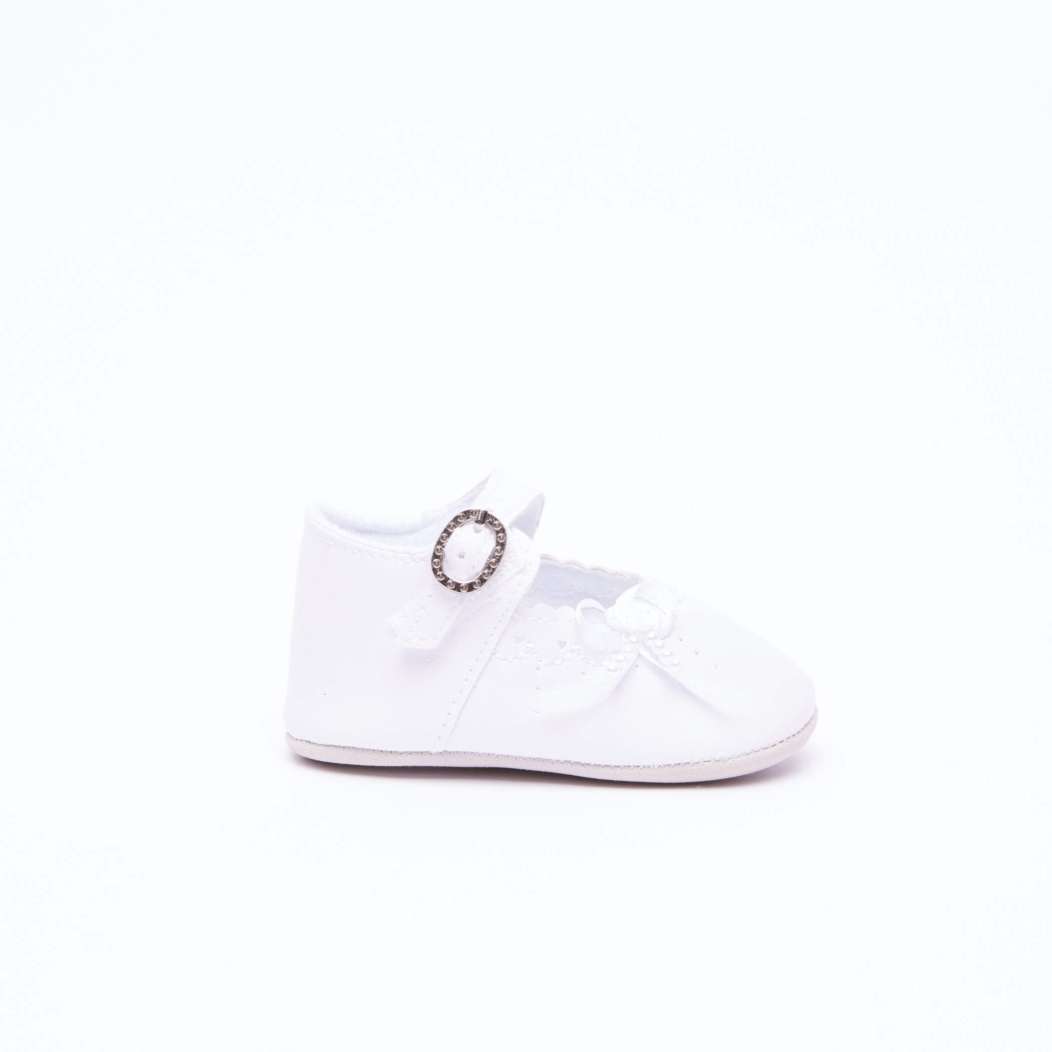 Juniors Perforated Booties with Buckle Closure-baby-girls-shoes-booties-image-2
